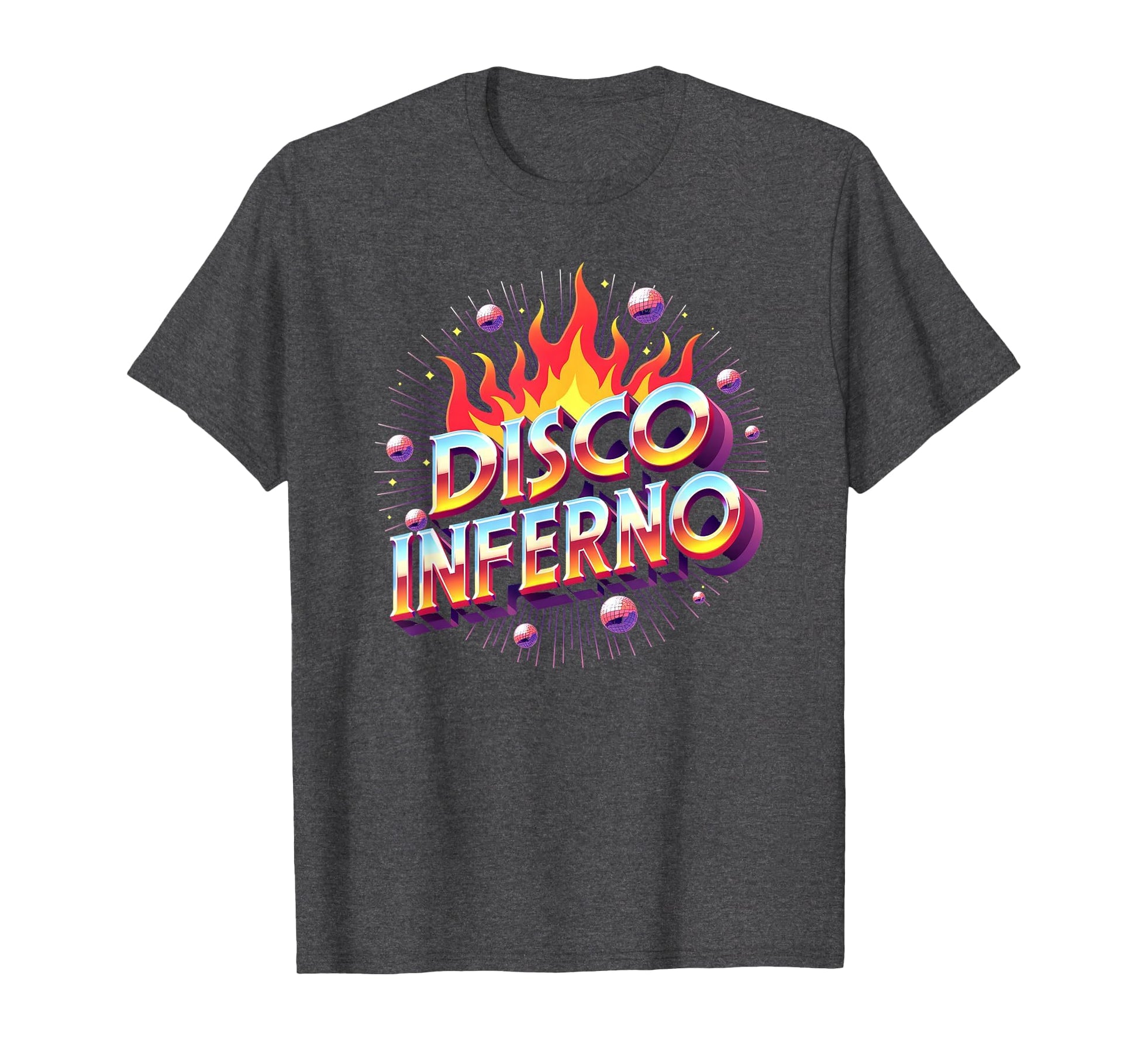 Disco Inferno Dance Party Fever Art Dark T-Shirt - Unique Graphic Unisex - T-Shirt, Sweatshirt, Hoodie