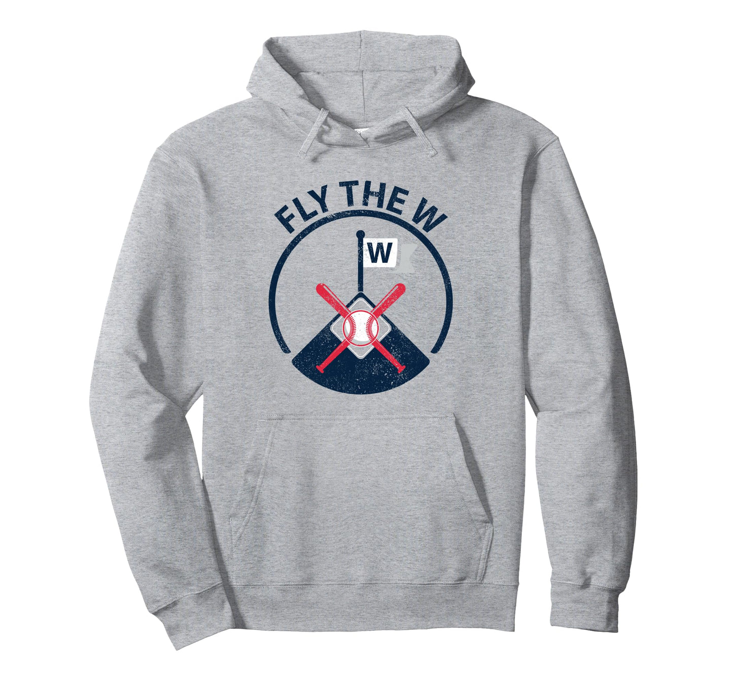 Fly W Chicago Baseball Winning Flag Hoodie - Minimalist Print for Adults - T-Shirt, Sweatshirt, Hoodie