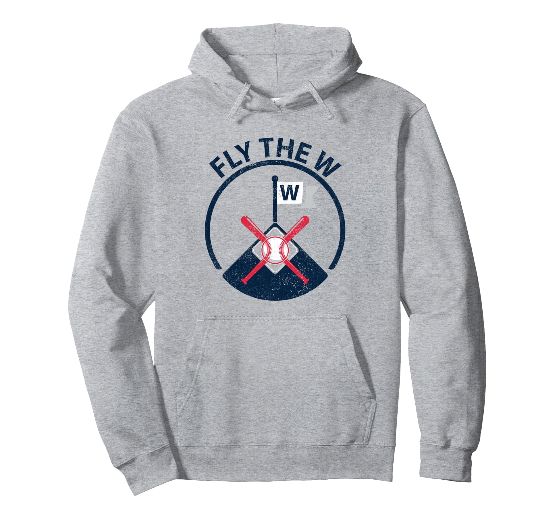 Fly W Chicago Baseball Winning Flag Hoodie - Minimalist Print for Adults - T-Shirt, Sweatshirt, Hoodie
