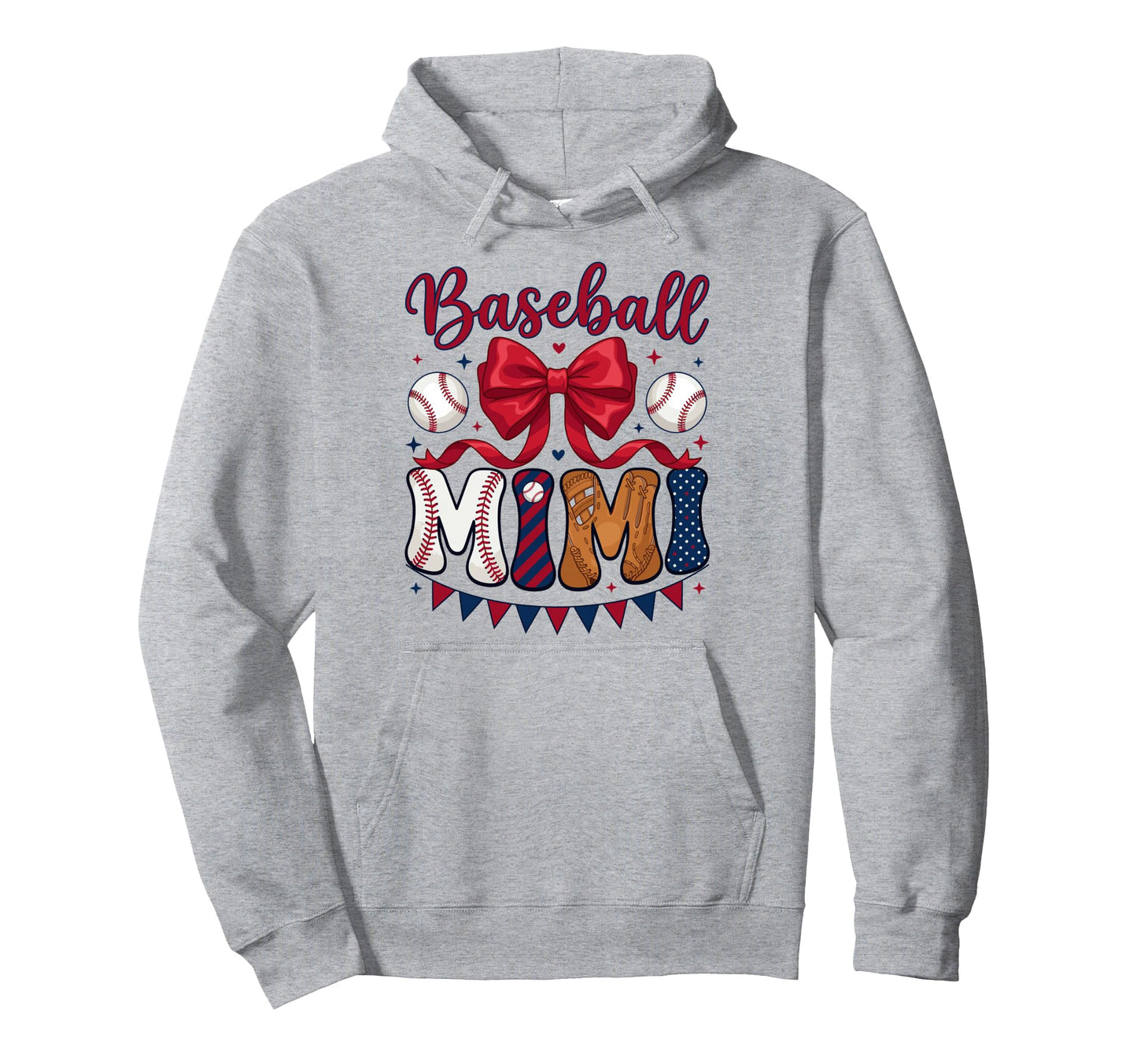Baseball Mimi Grandma Grandmom Hoodie - Novelty Apparel for Adults - T-Shirt, Sweatshirt, Hoodie