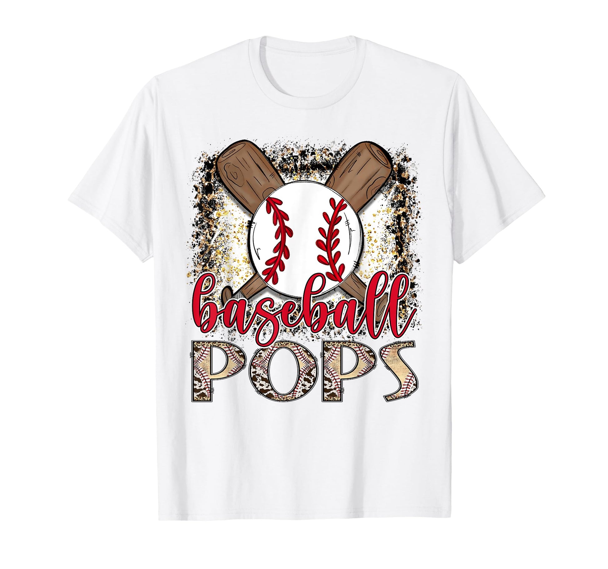 Baseball Pops Leopard Proud Ball T-Shirt - Casual Everyday Wear for Adults - T-Shirt, Sweatshirt, Hoodie