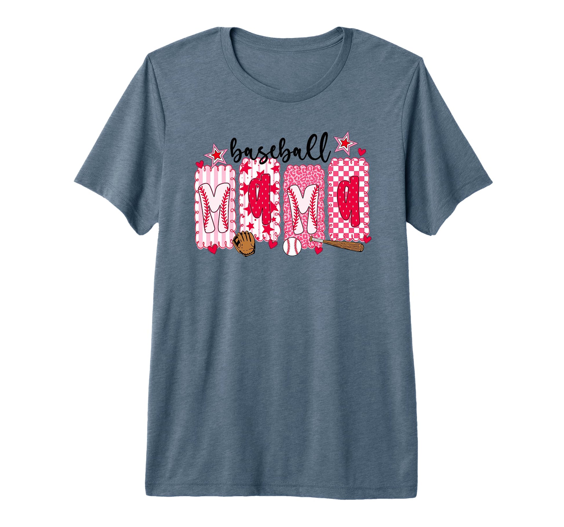 Preppy Baseball Mama Bow Mothers Day T-Shirt - Unique Graphic Men Women - T-Shirt, Sweatshirt, Hoodie