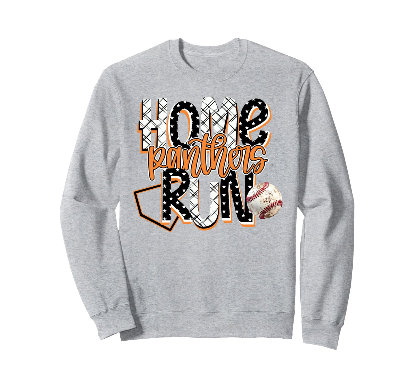 Home Run Panthers Baseball Sweatshirt - Aesthetic Graphic for Adults - T-Shirt, Sweatshirt, Hoodie