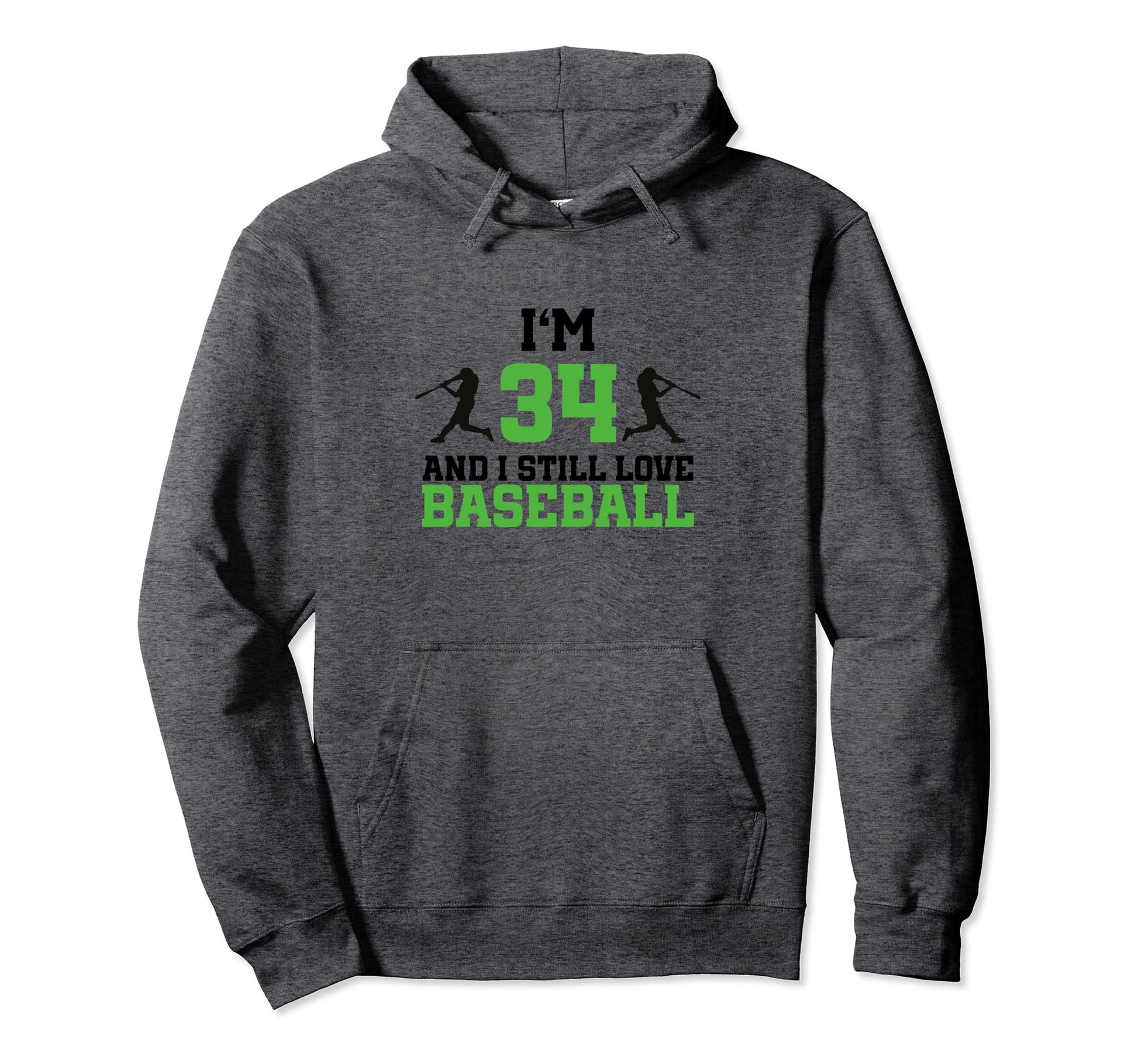 34Th Birthday Baseball 34 Years Old Hoodie - Novelty Apparel Men Women - T-Shirt, Sweatshirt, Hoodie