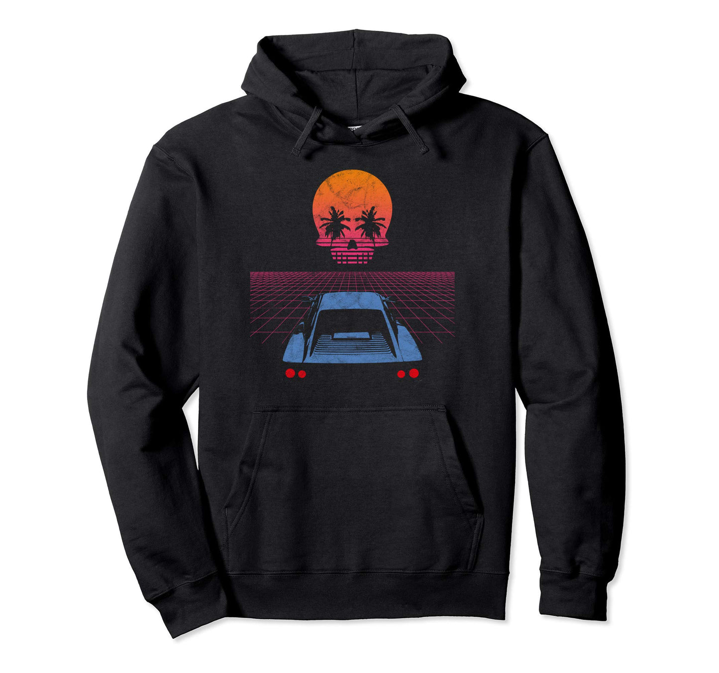 Synthwave Retrowave Aesthetic Drive Hoodie - Graphic Print for Adults - T-Shirt, Sweatshirt, Hoodie