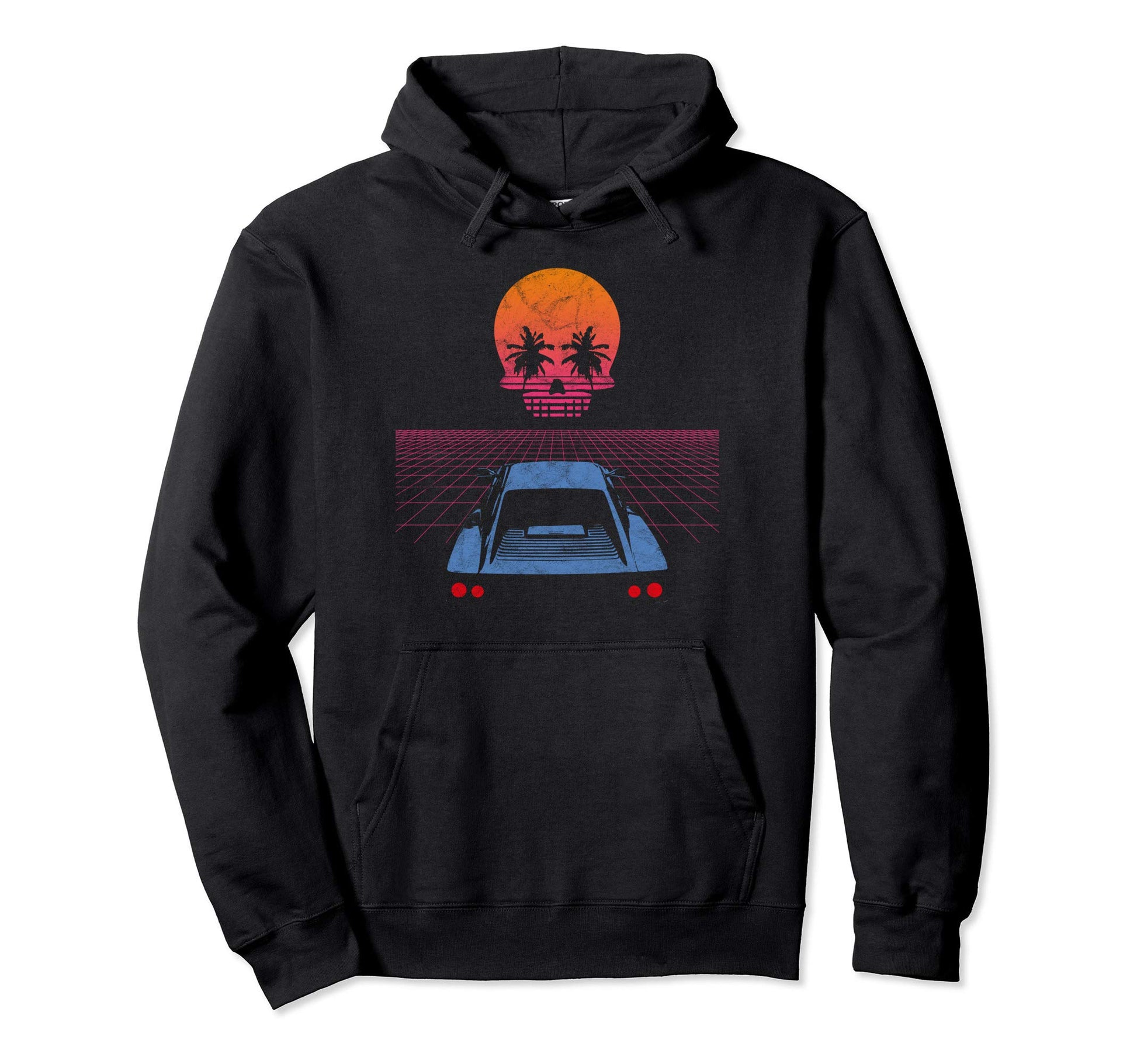 Synthwave Retrowave Aesthetic Drive Hoodie - Graphic Print for Adults - T-Shirt, Sweatshirt, Hoodie