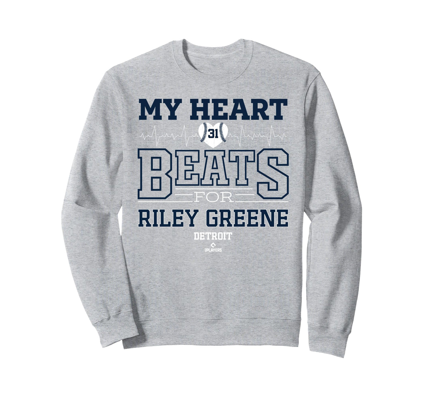 My Heart Beats Riley Greene Detroit Sweatshirt - Graphic Print Unisex - T-Shirt, Sweatshirt, Hoodie