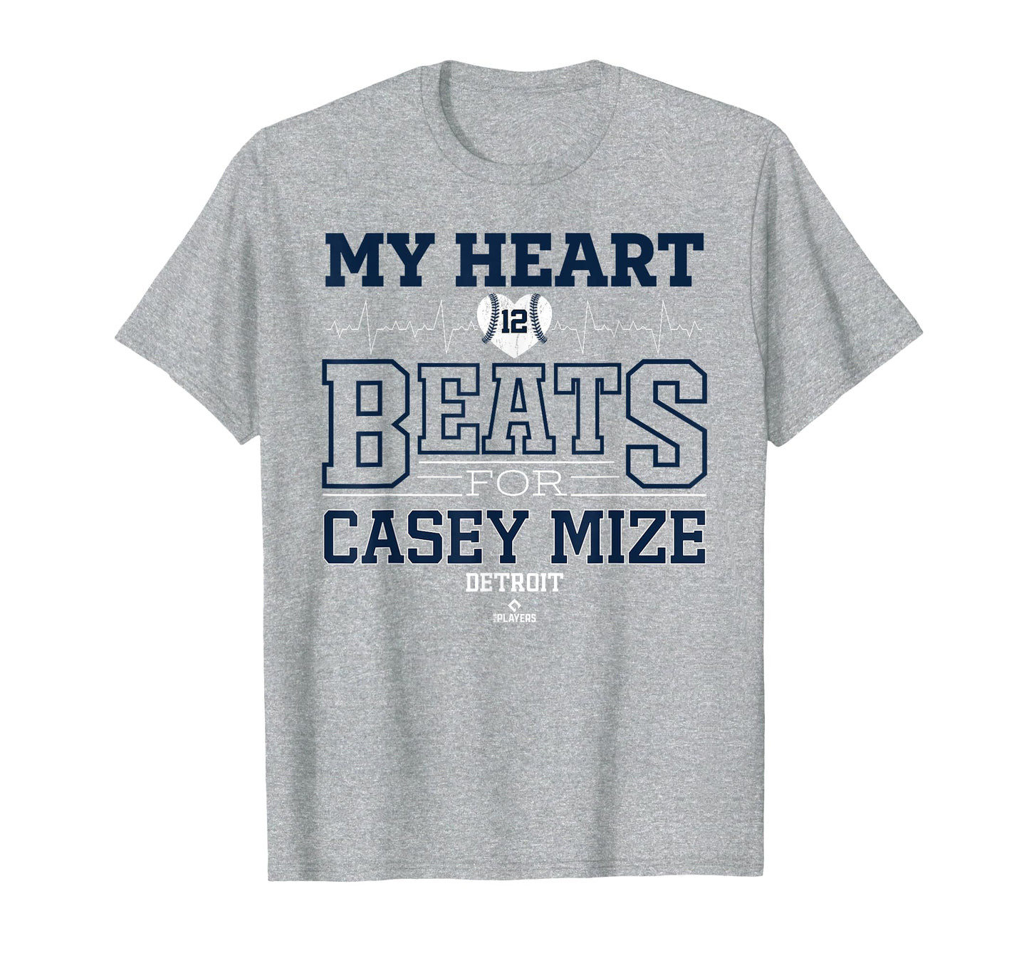 My Heart Beats Casey Mize Detroit T-Shirt - Casual Everyday Wear Men Women - T-Shirt, Sweatshirt, Hoodie