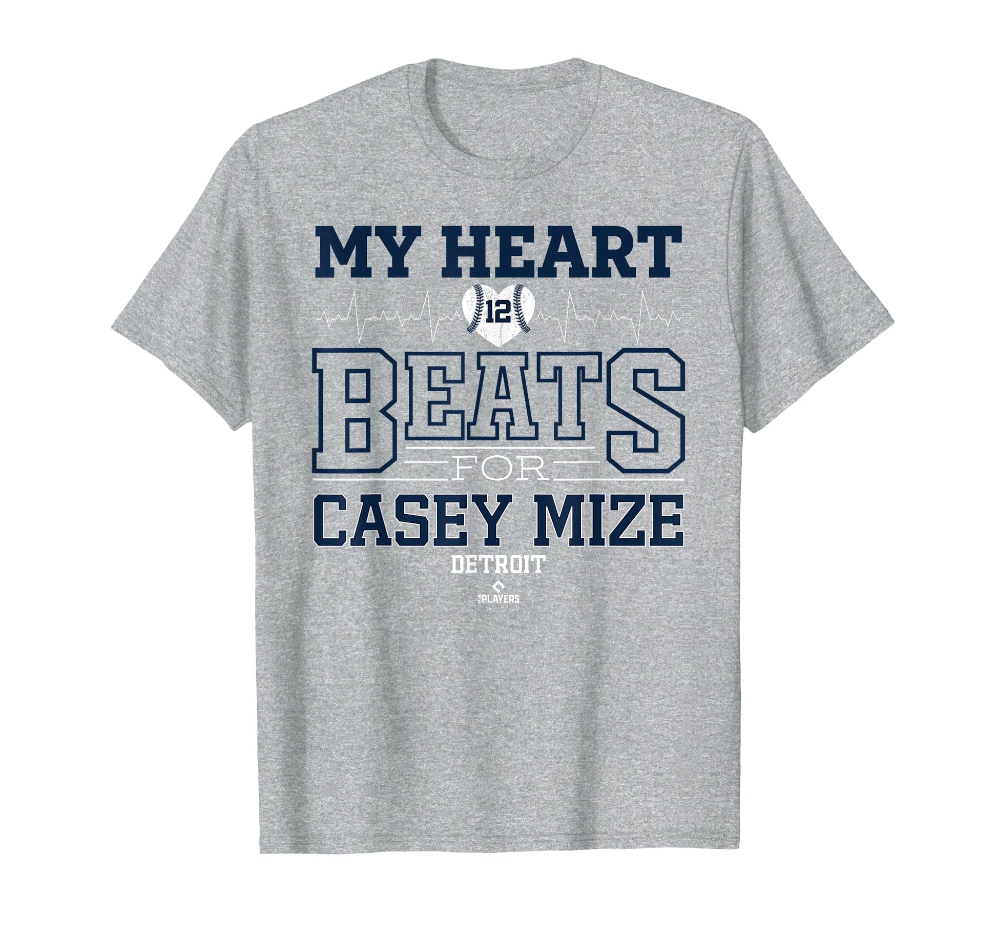 My Heart Beats Casey Mize Detroit T-Shirt - Casual Everyday Wear Men Women - T-Shirt, Sweatshirt, Hoodie