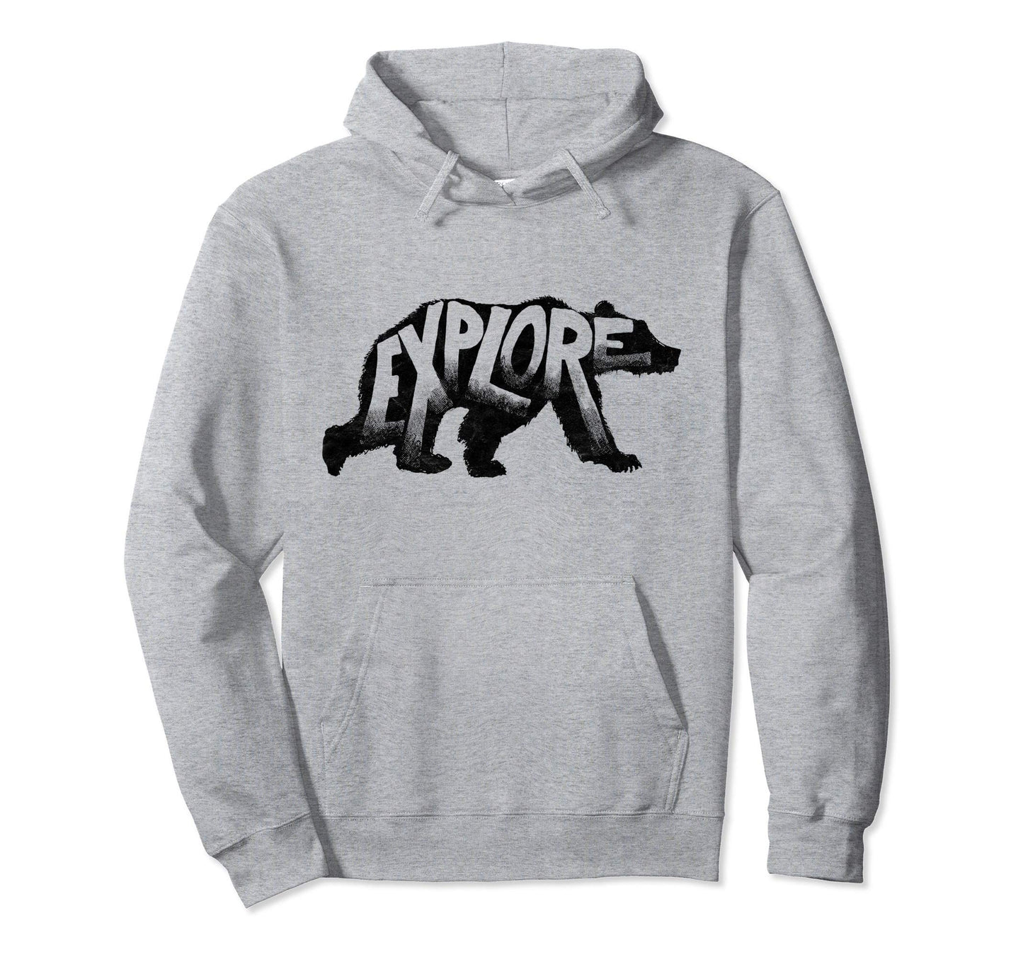 Explore Bear Typography Outdoors Hoodie - Trendy Graphic Men Women - T-Shirt, Sweatshirt, Hoodie