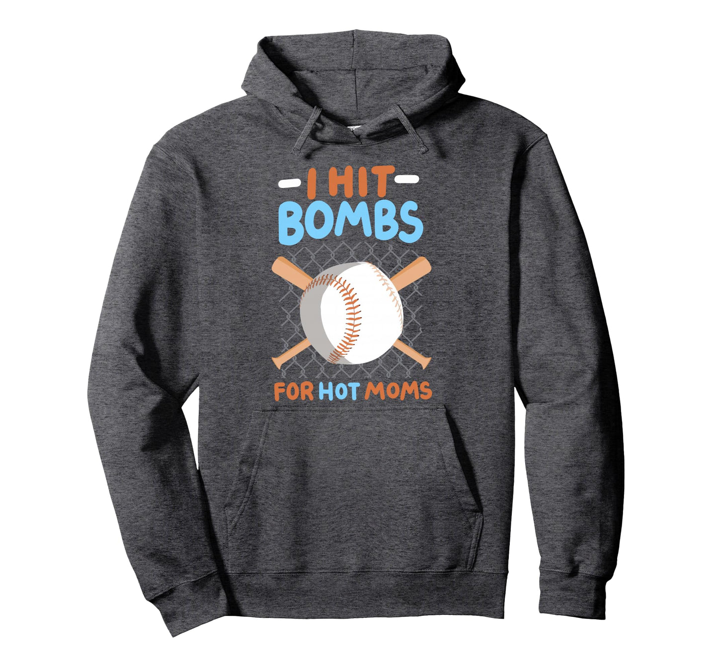I Hit Bombs Hot Moms Baseball Hoodie - Minimalist Print for Adults - T-Shirt, Sweatshirt, Hoodie