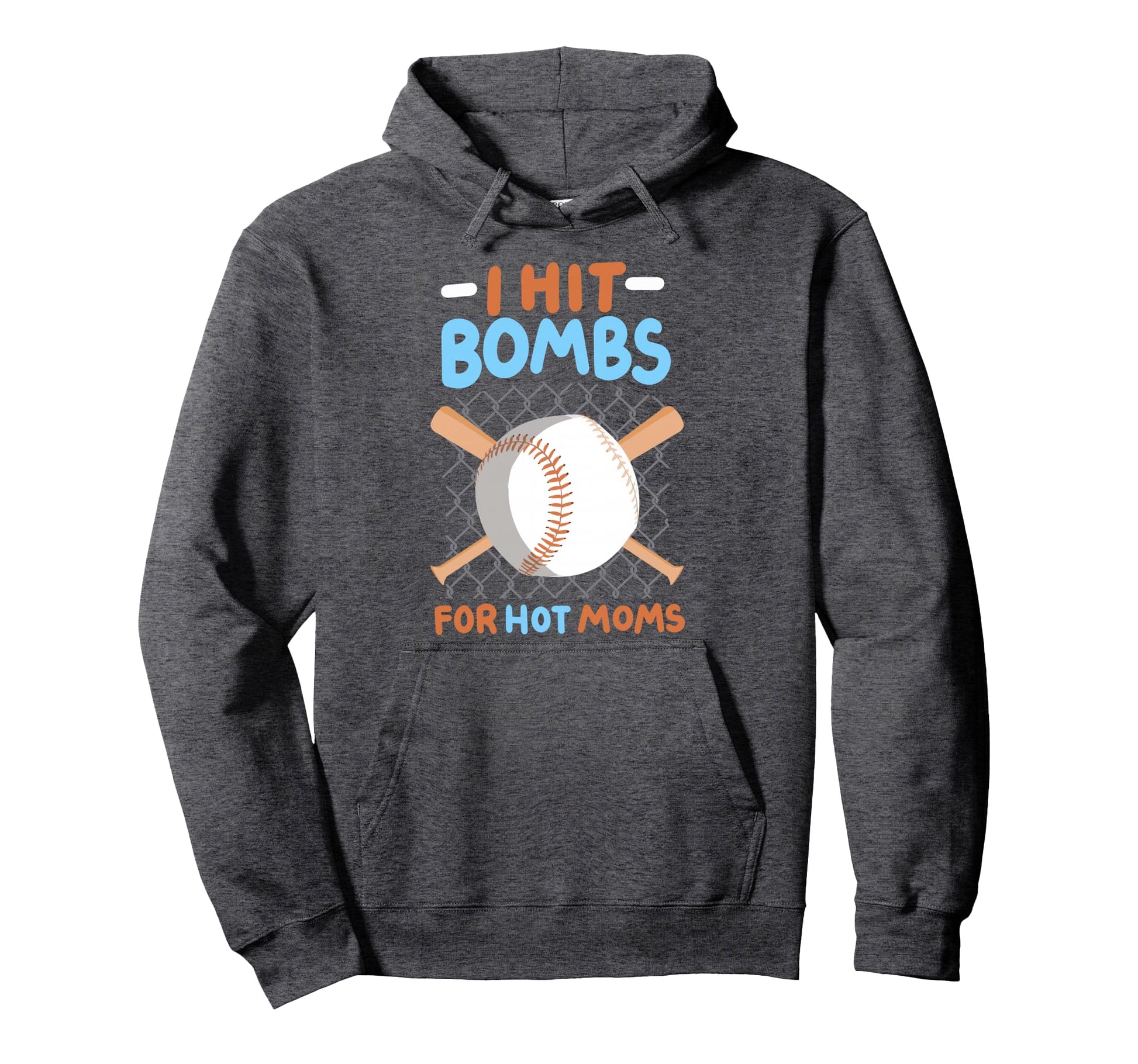 I Hit Bombs Hot Moms Baseball Hoodie - Minimalist Print for Adults - T-Shirt, Sweatshirt, Hoodie