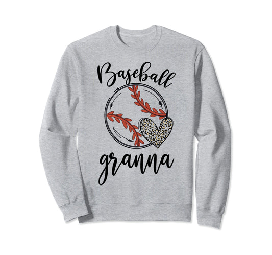 Baseball Granna Leopard Funny Sweatshirt - Custom Art Print Men Women - T-Shirt, Sweatshirt, Hoodie