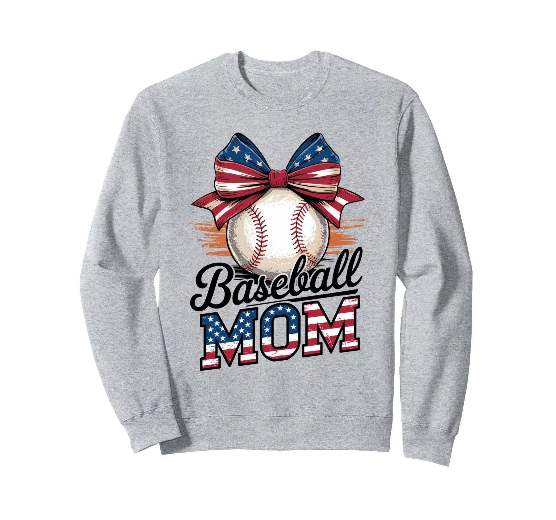Coquette Bow American Baseball Mom Sweatshirt - Streetwear Style Unisex - T-Shirt, Sweatshirt, Hoodie