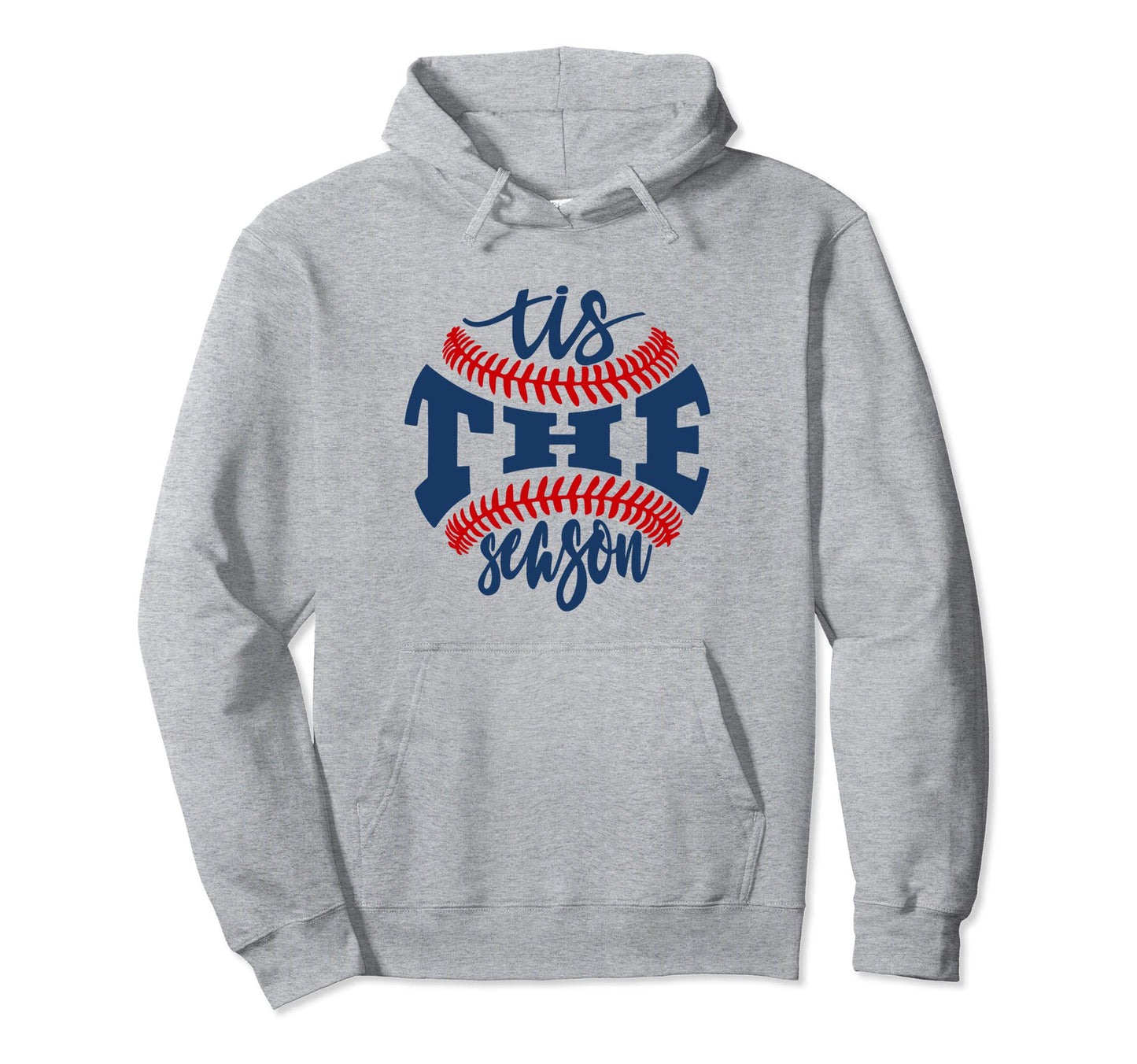 Tis Season Baseball Softball Lovers Hoodie - Fun Novelty Design for Adults - T-Shirt, Sweatshirt, Hoodie