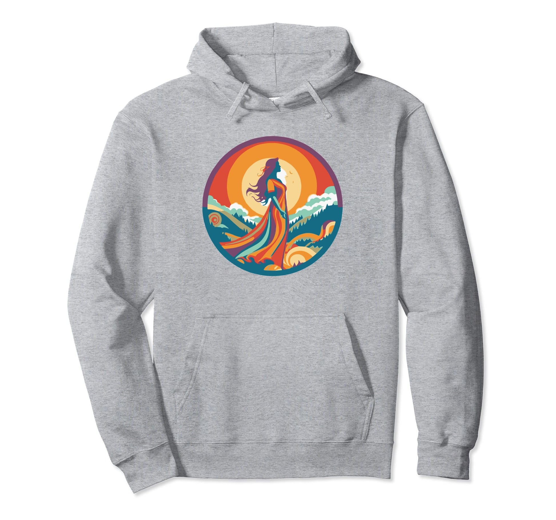 Groovy Mountain Mama Hippie 60S Hoodie - Novelty Apparel Men Women - T-Shirt, Sweatshirt, Hoodie