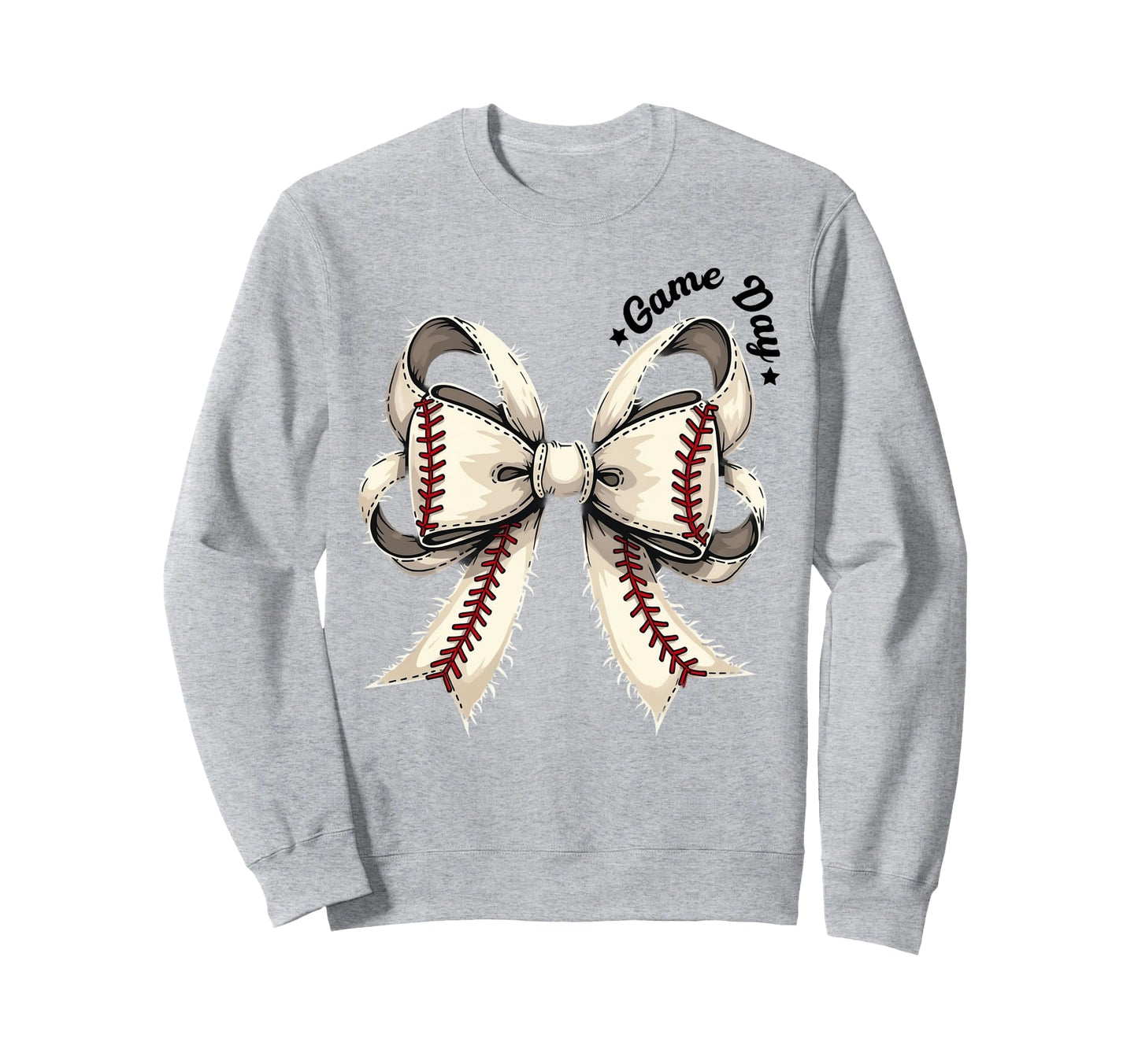 Game Day Baseball Coquette Bow Sweatshirt - Casual Everyday Wear Unisex - T-Shirt, Sweatshirt, Hoodie