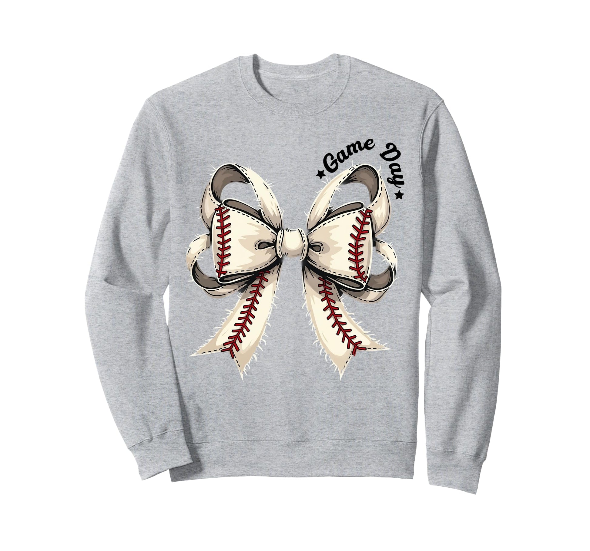 Game Day Baseball Coquette Bow Sweatshirt - Casual Everyday Wear Unisex - T-Shirt, Sweatshirt, Hoodie