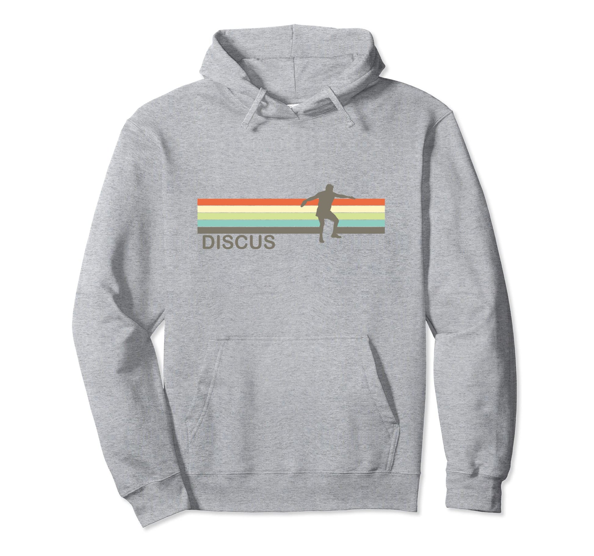 Discus Track And Field Stripe Hoodie - Fun Novelty Design Men Women - T-Shirt, Sweatshirt, Hoodie
