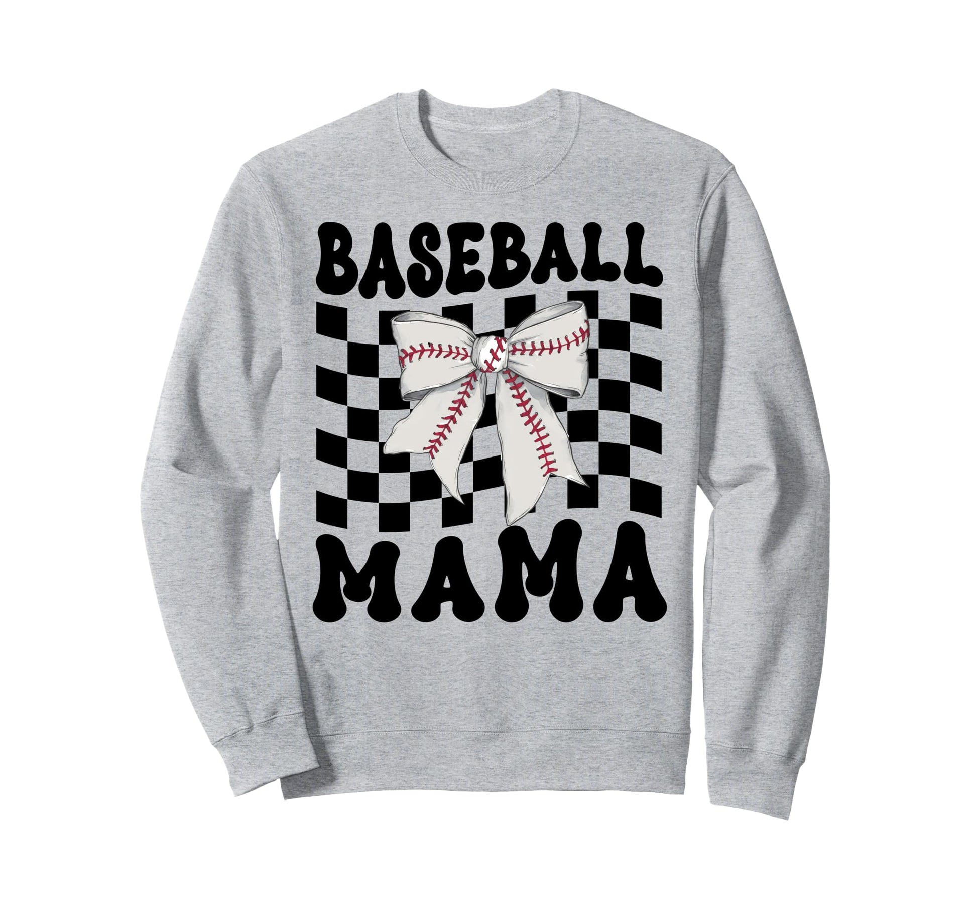 Baseball Mama Coquette Bow Game Sweatshirt - Custom Art Print Men Women - T-Shirt, Sweatshirt, Hoodie