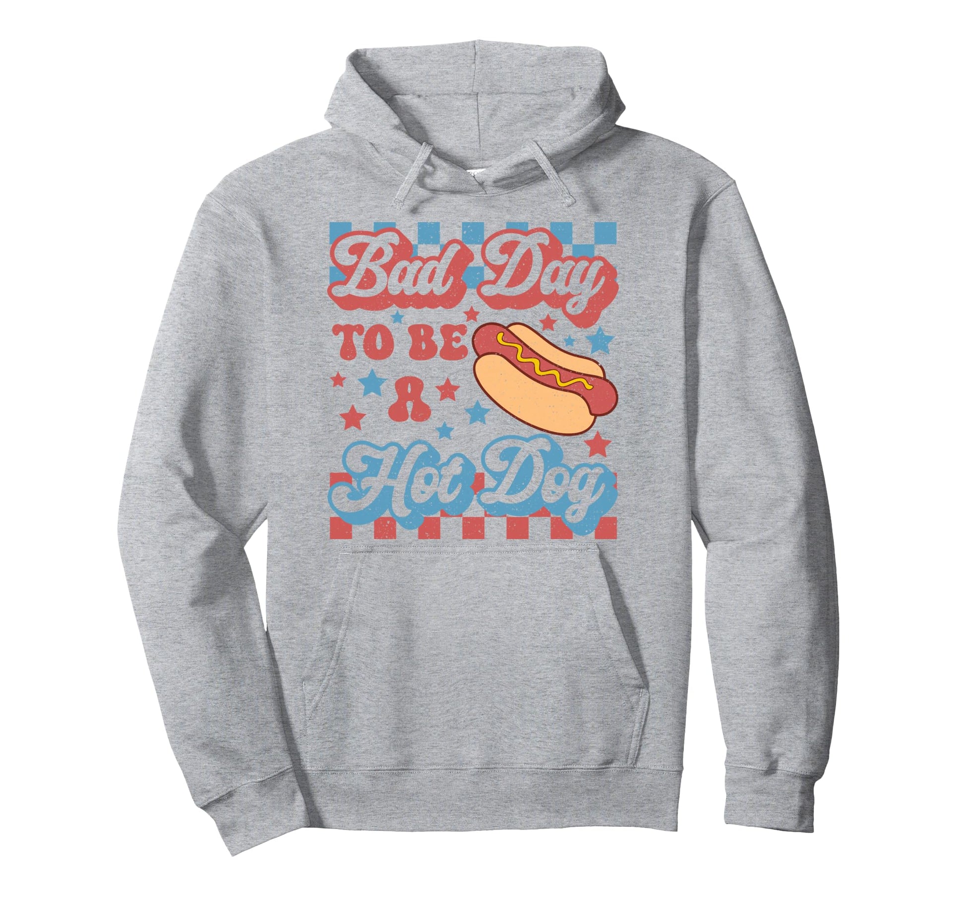 Funny Bad Day To Be Hotdog 4Th July Hoodie - Minimalist Print Unisex - T-Shirt, Sweatshirt, Hoodie