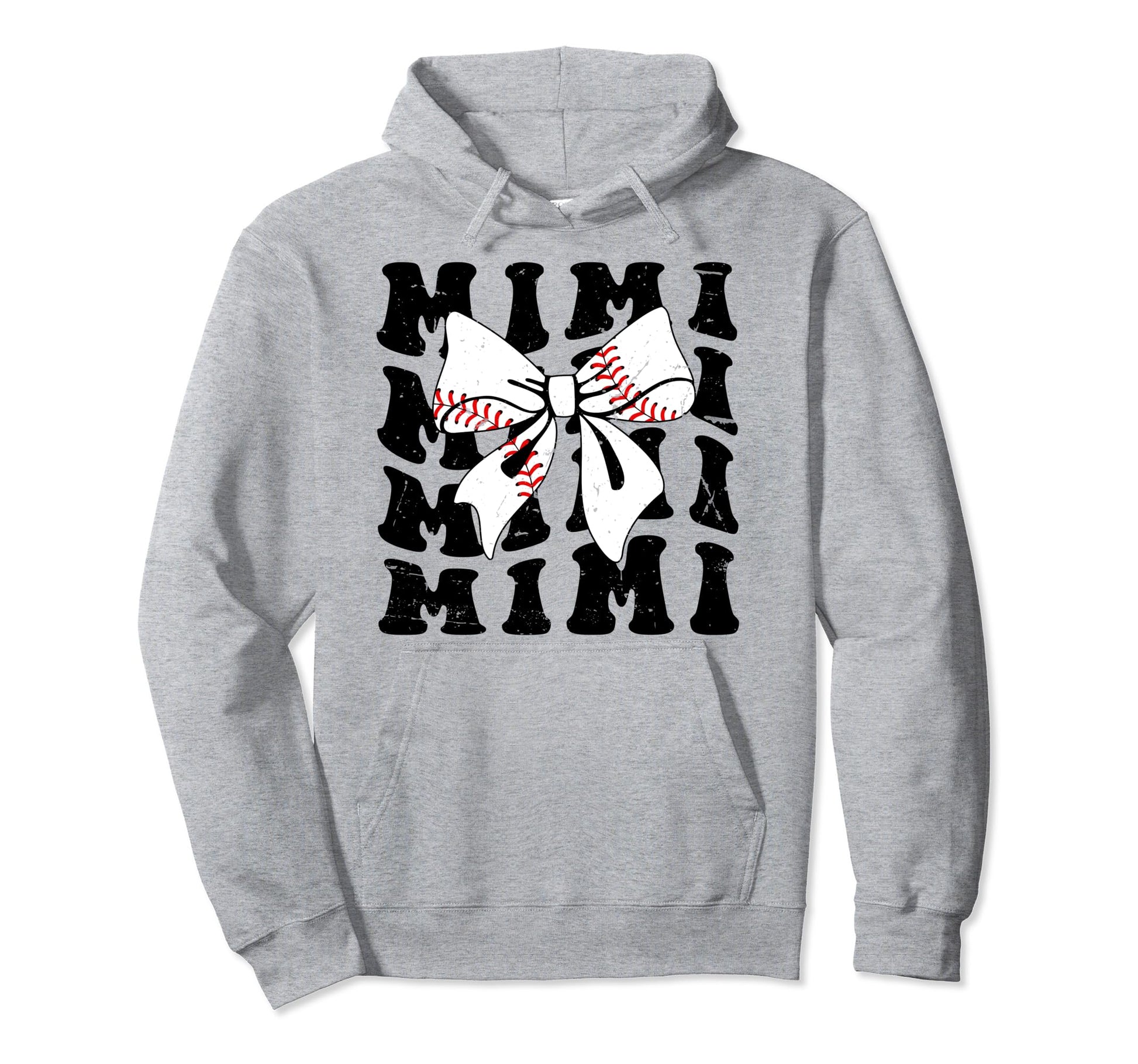 Coquette Groovy Baseball Mimi Bow Hoodie - Trendy Graphic Men Women - T-Shirt, Sweatshirt, Hoodie