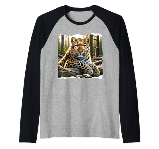 Amur Leopard Motif And T-Shirt - Fun Novelty Design for Adults - T-Shirt, Sweatshirt, Hoodie
