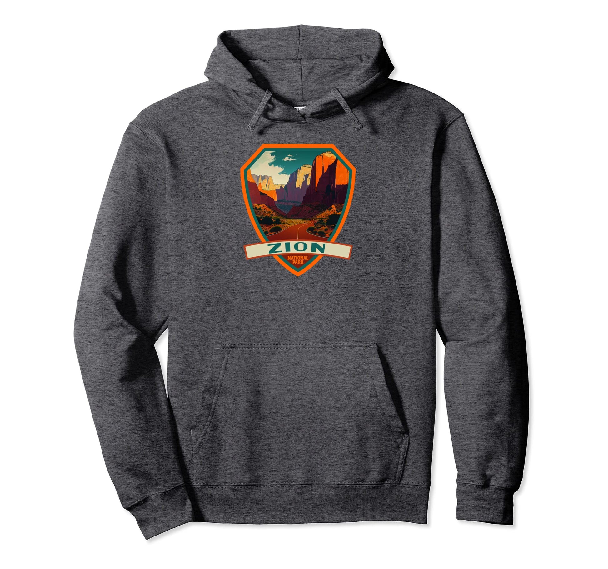 Zion National Park Wpa Badge Hoodie - Casual Everyday Wear Men Women - T-Shirt, Sweatshirt, Hoodie