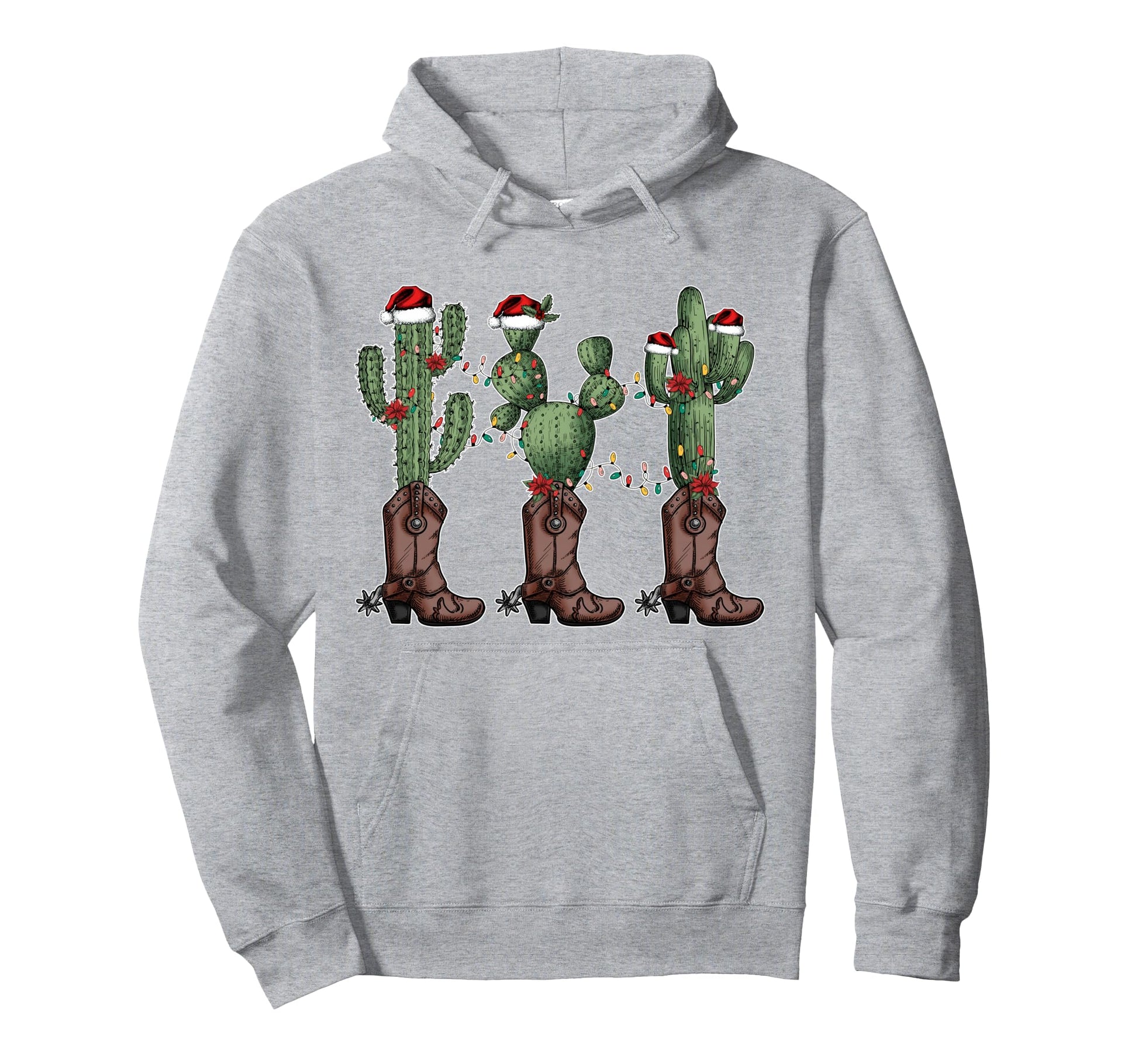 Howdy Holiday Western Cowboy Cowgirl Hoodie - Graphic Print Men Women - T-Shirt, Sweatshirt, Hoodie