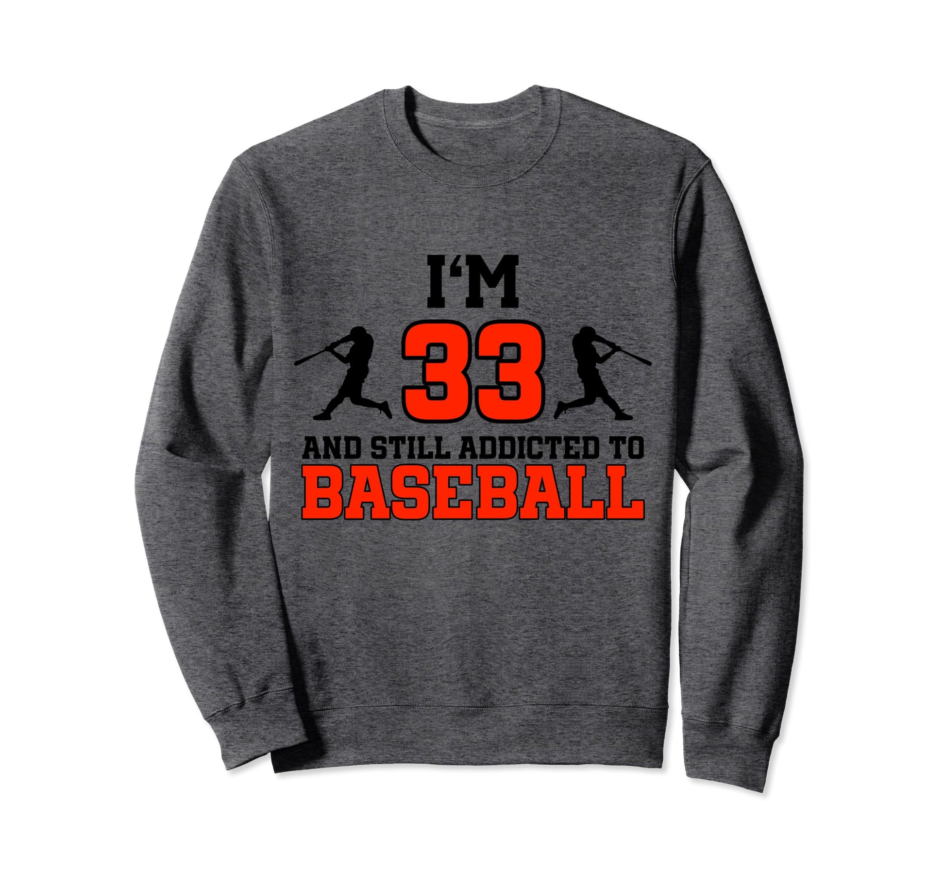 33Rd Birthday Baseball 33 Years Sweatshirt - Custom Art Print for Adults - T-Shirt, Sweatshirt, Hoodie