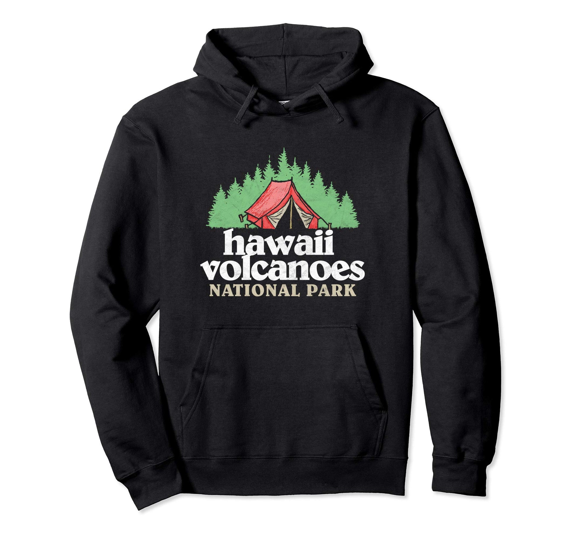 Hawaii Volcanoes National Park Tent Hoodie - Custom Art Print Men Women - T-Shirt, Sweatshirt, Hoodie