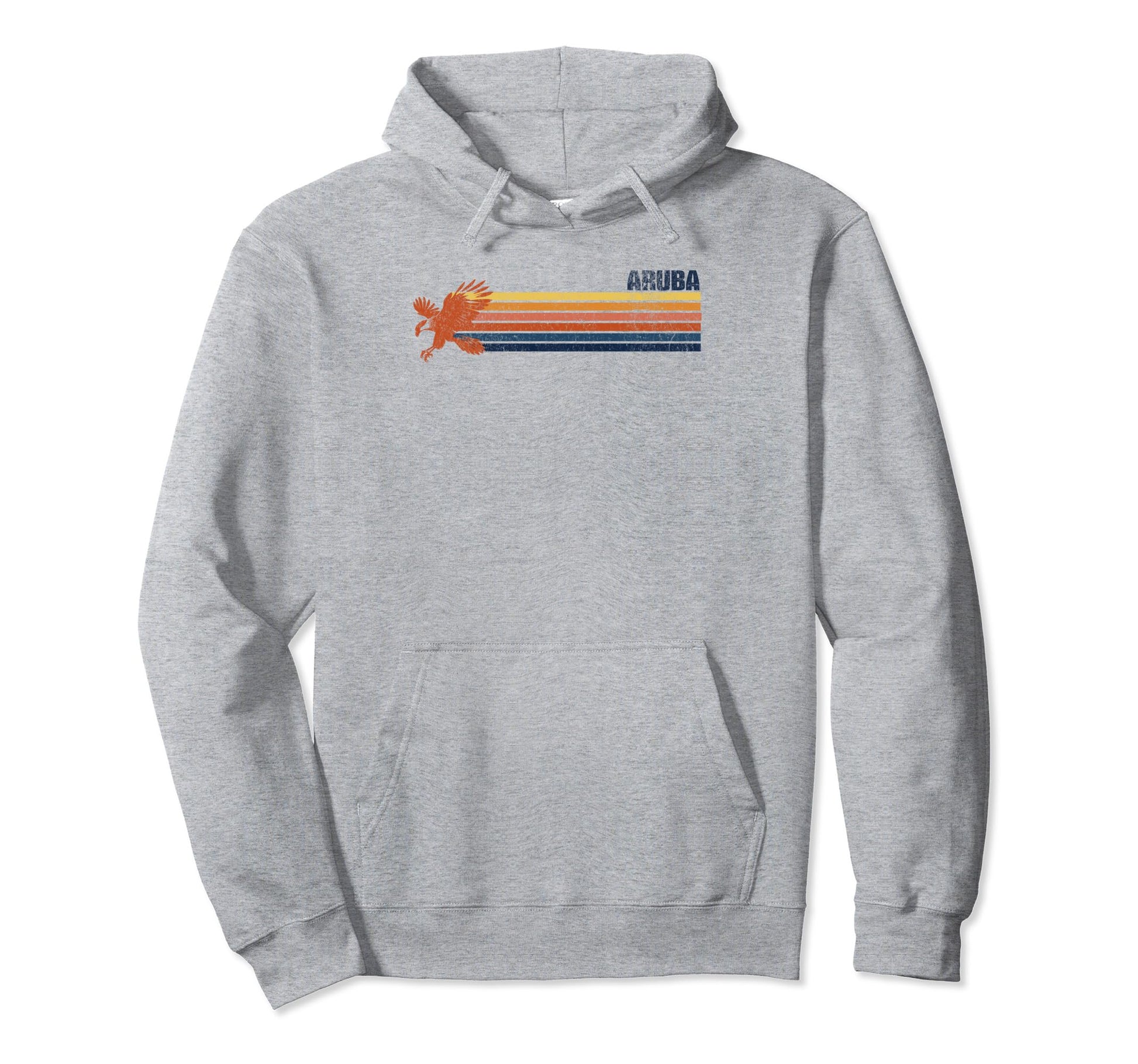 One Happy Island Aruba Stripes Warawara Hoodie - Custom Art Print Men Women - T-Shirt, Sweatshirt, Hoodie