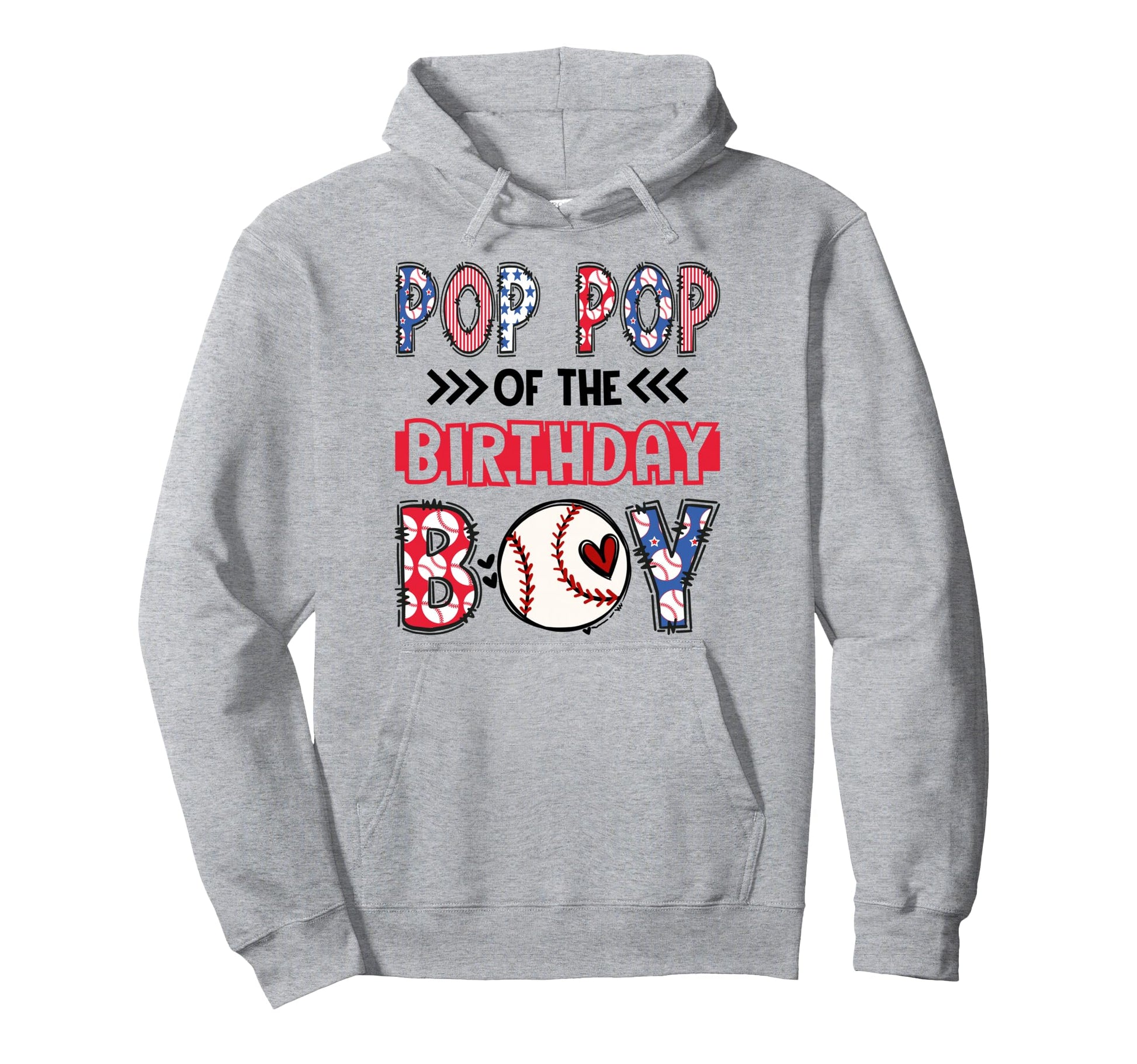 Pop Pop Birthday Matching Baseball Party Hoodie - Trendy Graphic Men Women - T-Shirt, Sweatshirt, Hoodie