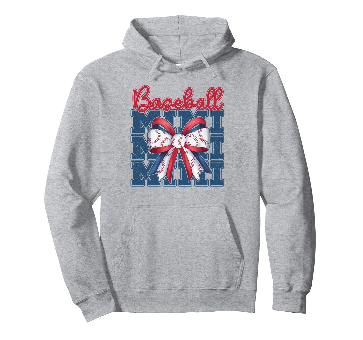 Baseball Mimi Coquette Bow Sport Mom Hoodie - Custom Art Print Men Women - T-Shirt, Sweatshirt, Hoodie