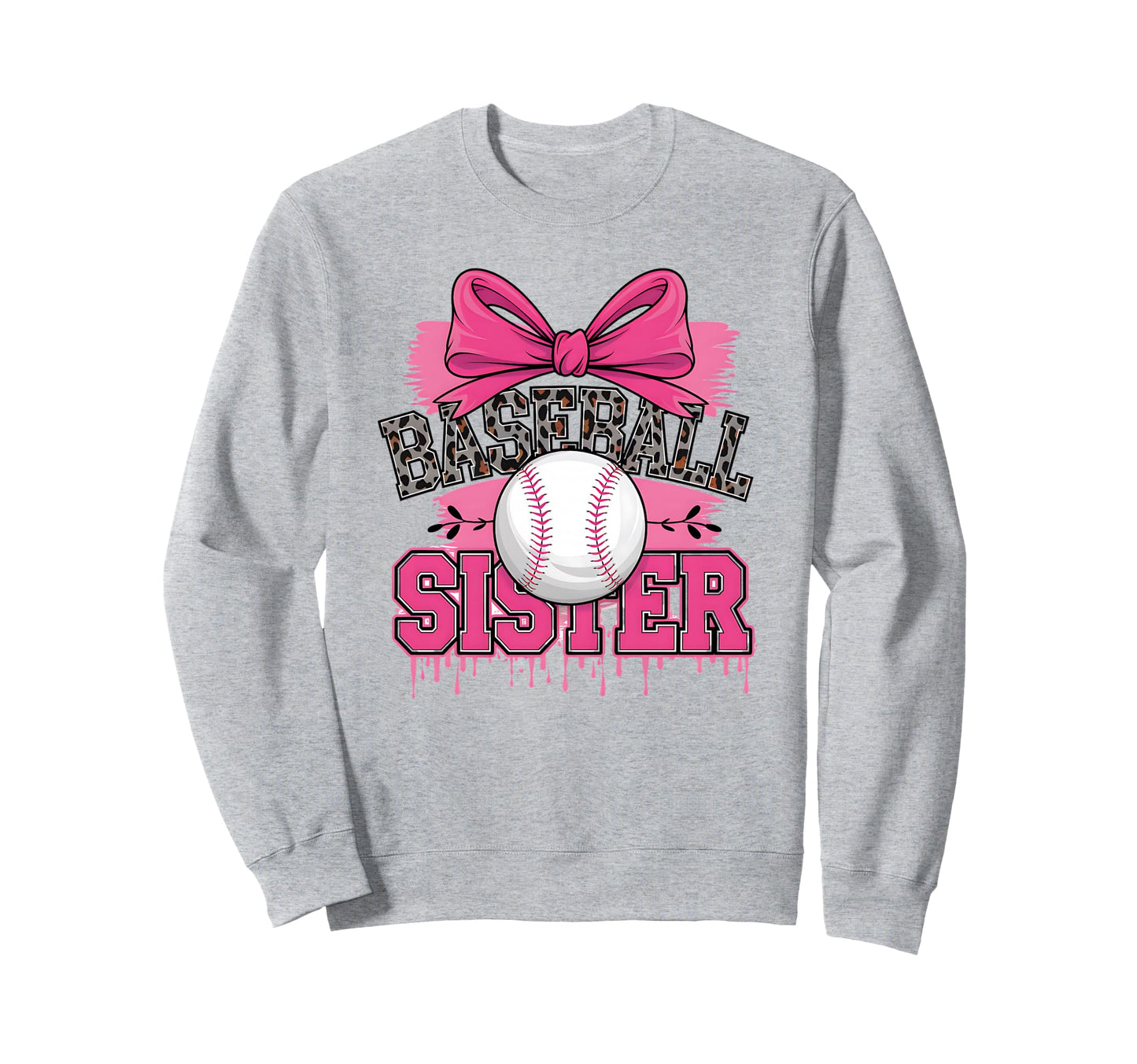 Baseball Sister Drip Baseball Sweatshirt - Minimalist Print for Adults - T-Shirt, Sweatshirt, Hoodie