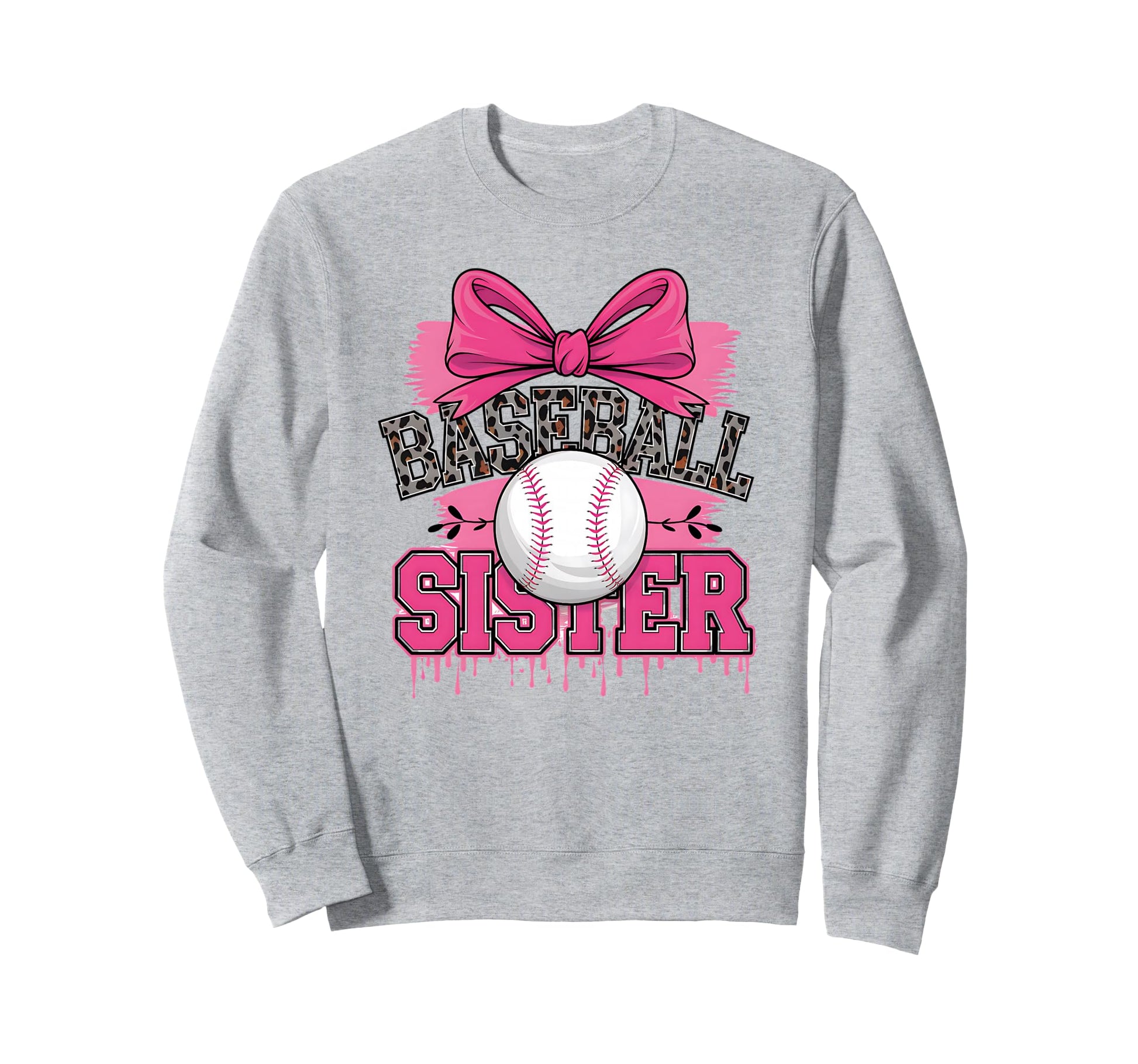 Baseball Sister Drip Baseball Sweatshirt - Minimalist Print for Adults - T-Shirt, Sweatshirt, Hoodie