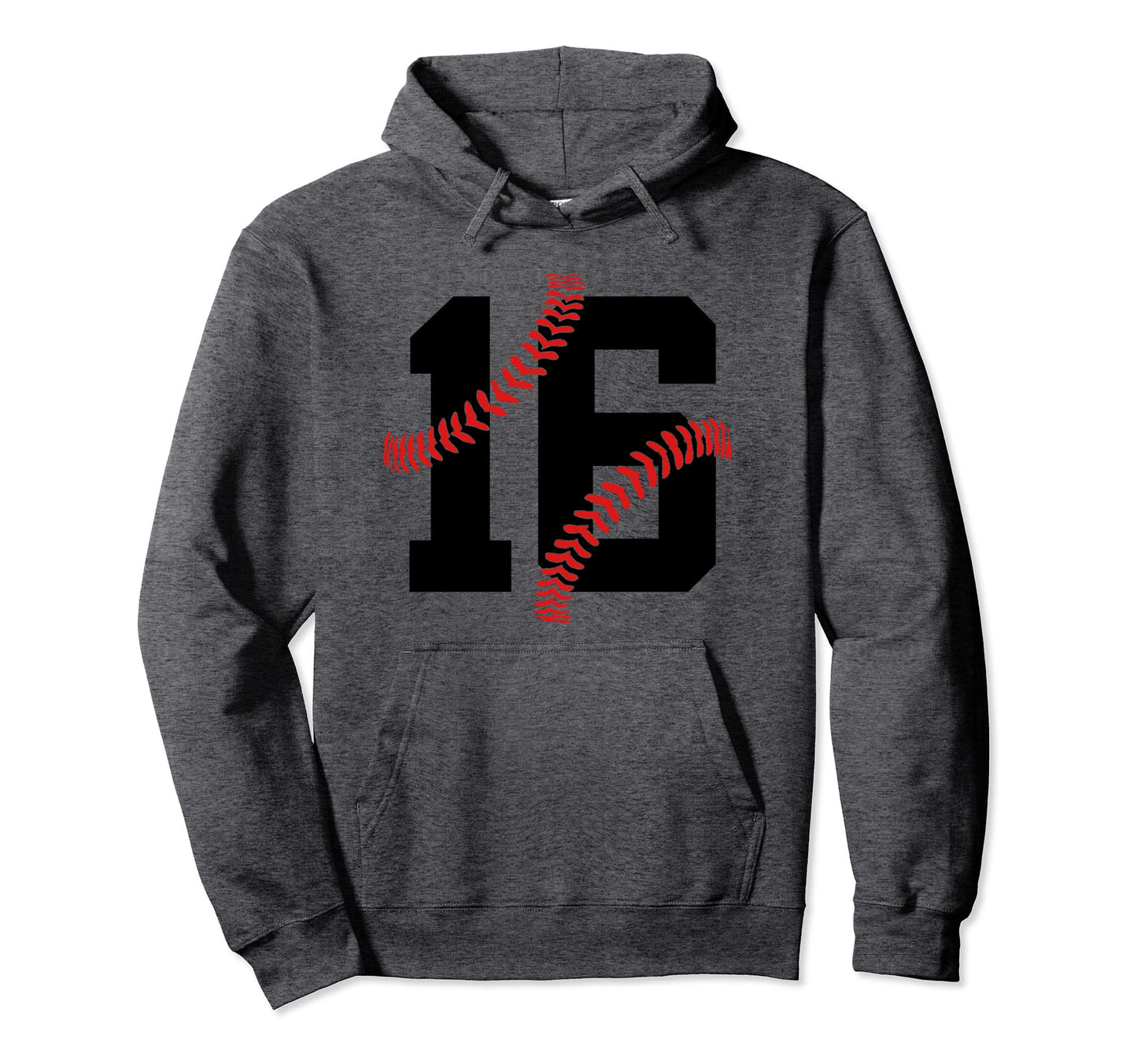 16 Years Baseball 16Th Birthday Hoodie - Fun Novelty Design Men Women - T-Shirt, Sweatshirt, Hoodie