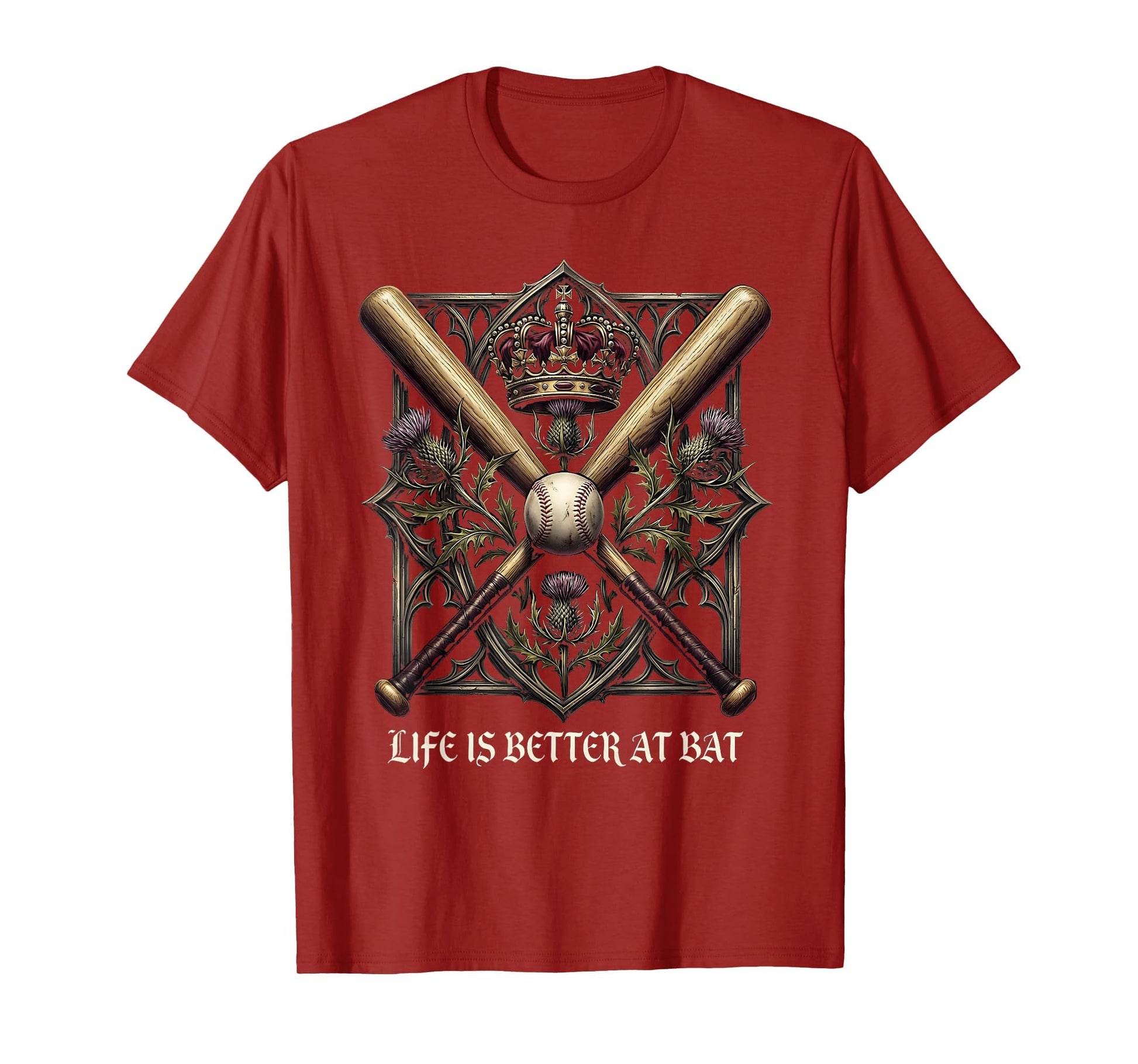 Life Is Better Bat Baseball T-Shirt - Custom Art Print for Adults - T-Shirt, Sweatshirt, Hoodie