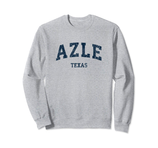 Azle Texas Tx Varsity Sports Navy Sweatshirt - Custom Art Print Men Women - T-Shirt, Sweatshirt, Hoodie