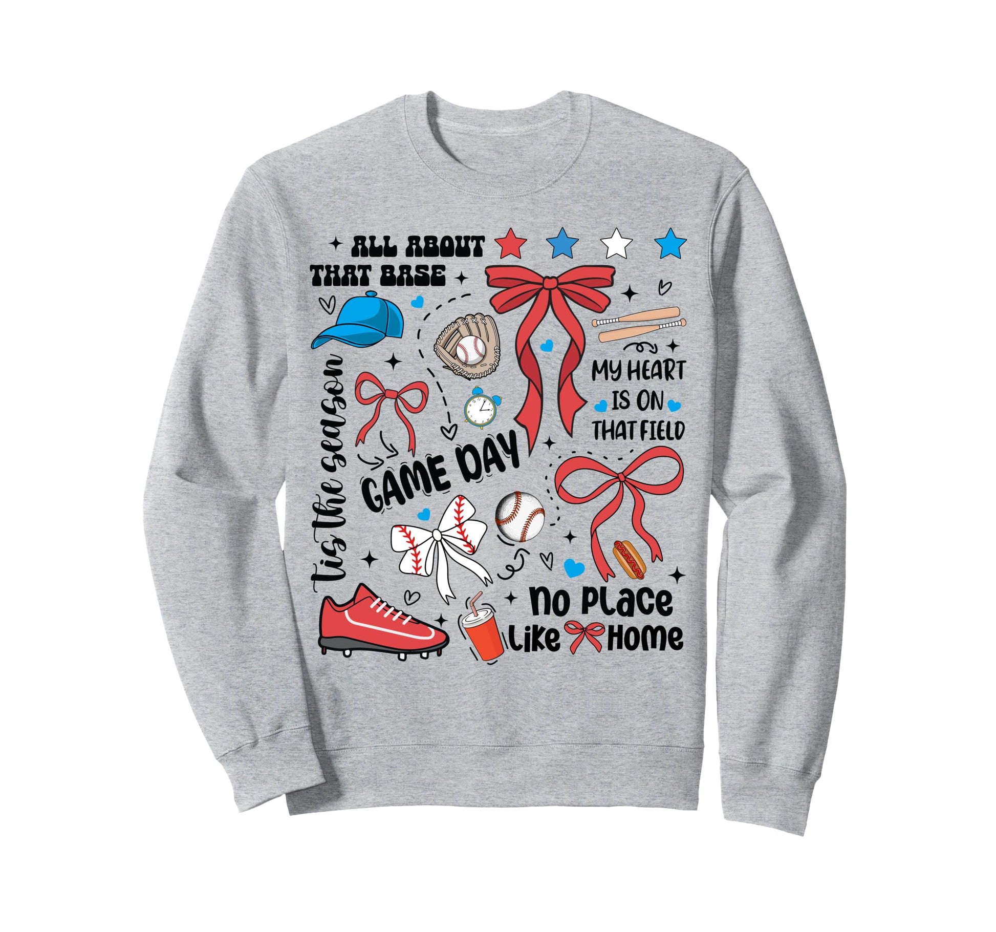 Baseball Mom Son Heart Field Game Sweatshirt - Fun Novelty Design Unisex - T-Shirt, Sweatshirt, Hoodie