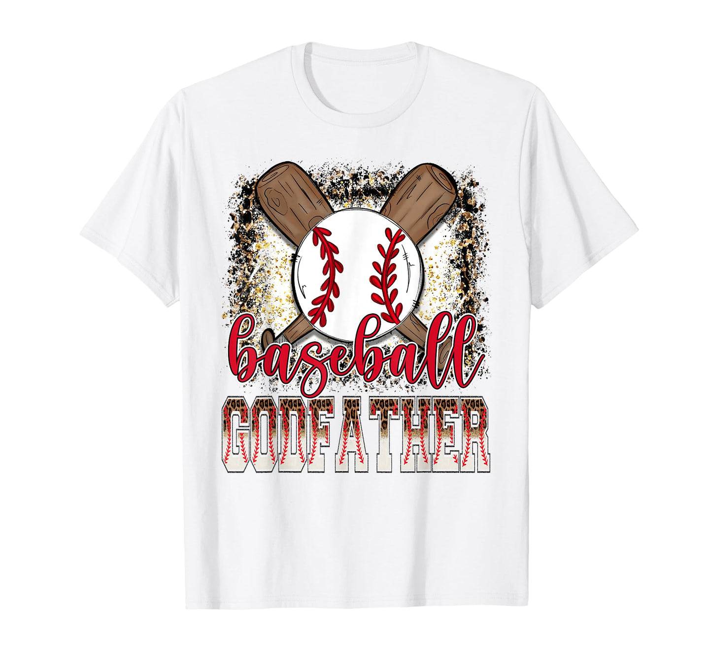 Baseball Godfather Leopard Proud Ball T-Shirt - Custom Art Print Men Women - T-Shirt, Sweatshirt, Hoodie