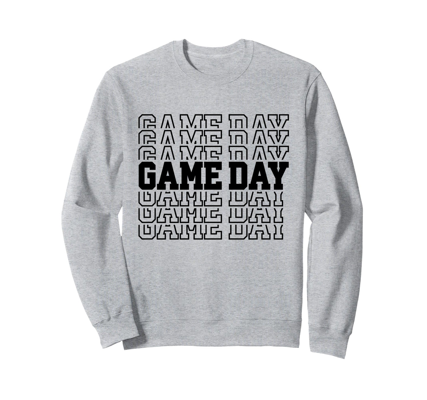 Game Day Typography Art Sports Sweatshirt - Trendy Graphic Unisex - T-Shirt, Sweatshirt, Hoodie