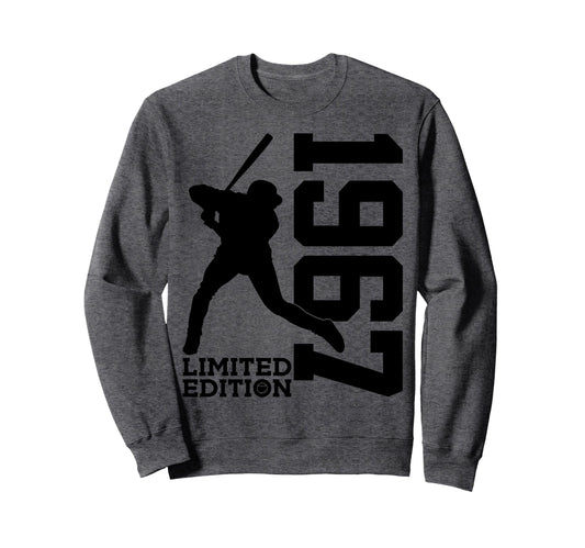 58Th Birthday Baseball 1967 Sweatshirt - Custom Art Print Men Women - T-Shirt, Sweatshirt, Hoodie