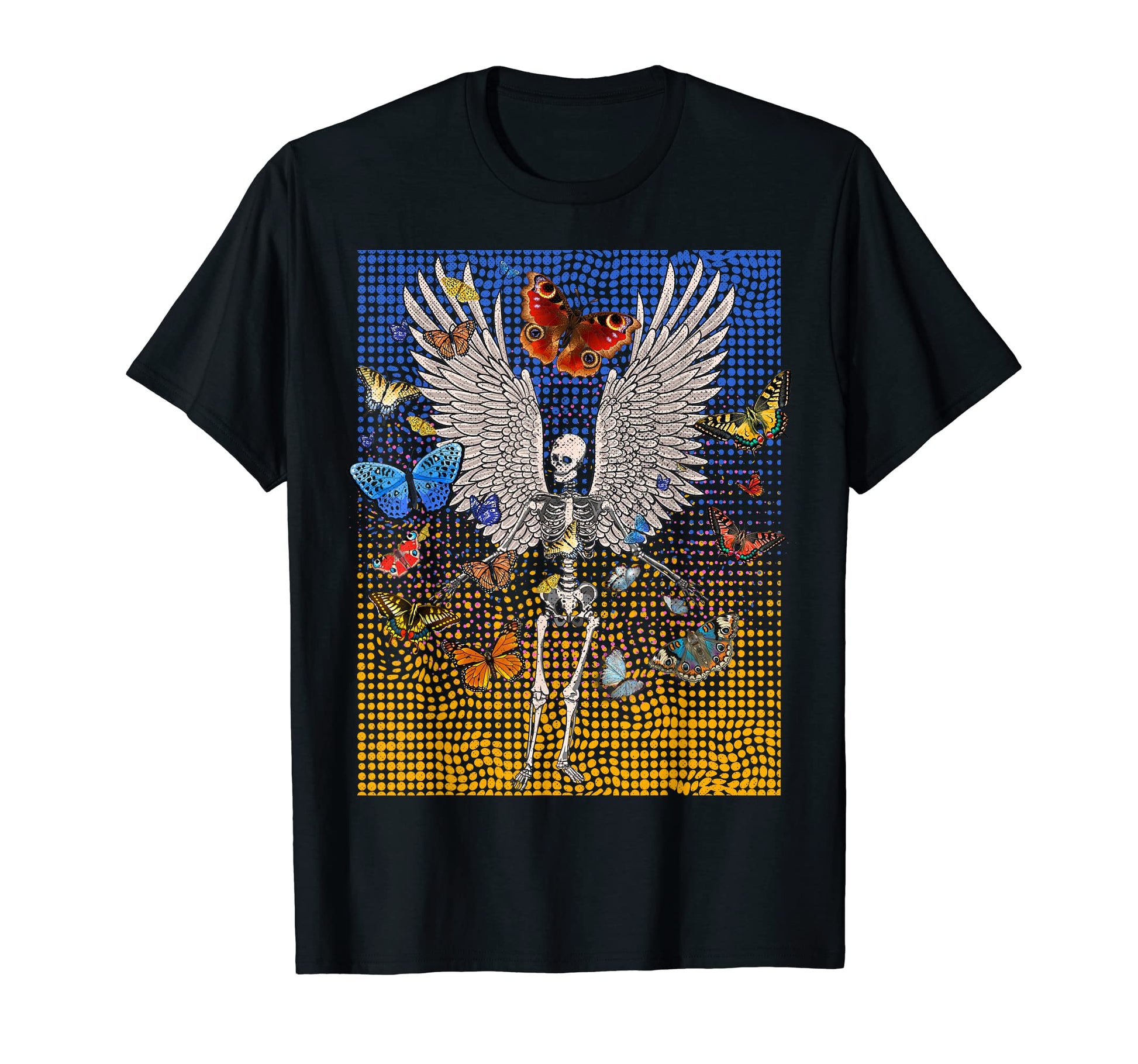 Fairy Grunge Butterfly Wing Skeleton T-Shirt - Custom Art Print Unisex - T-Shirt, Sweatshirt, Hoodie