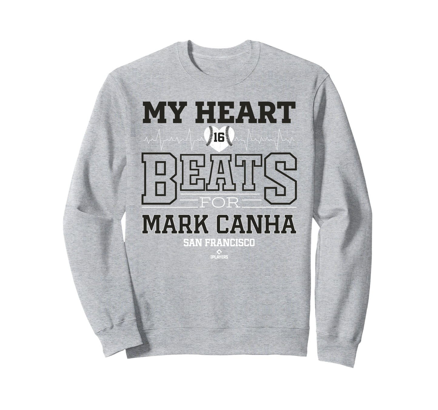 My Heart Beats Mark Canha San Sweatshirt - Minimalist Print Men Women - T-Shirt, Sweatshirt, Hoodie