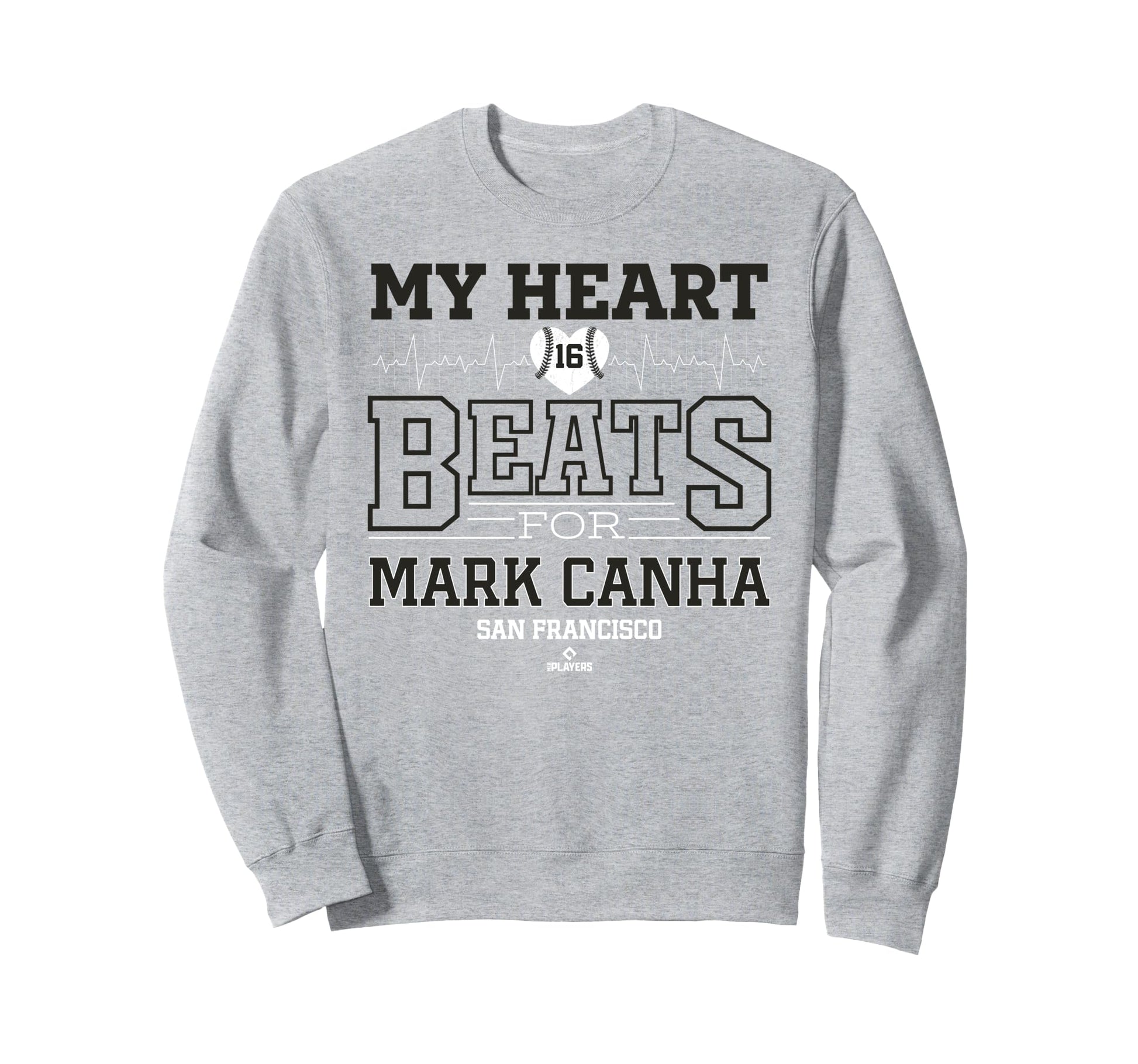 My Heart Beats Mark Canha San Sweatshirt - Minimalist Print Men Women - T-Shirt, Sweatshirt, Hoodie