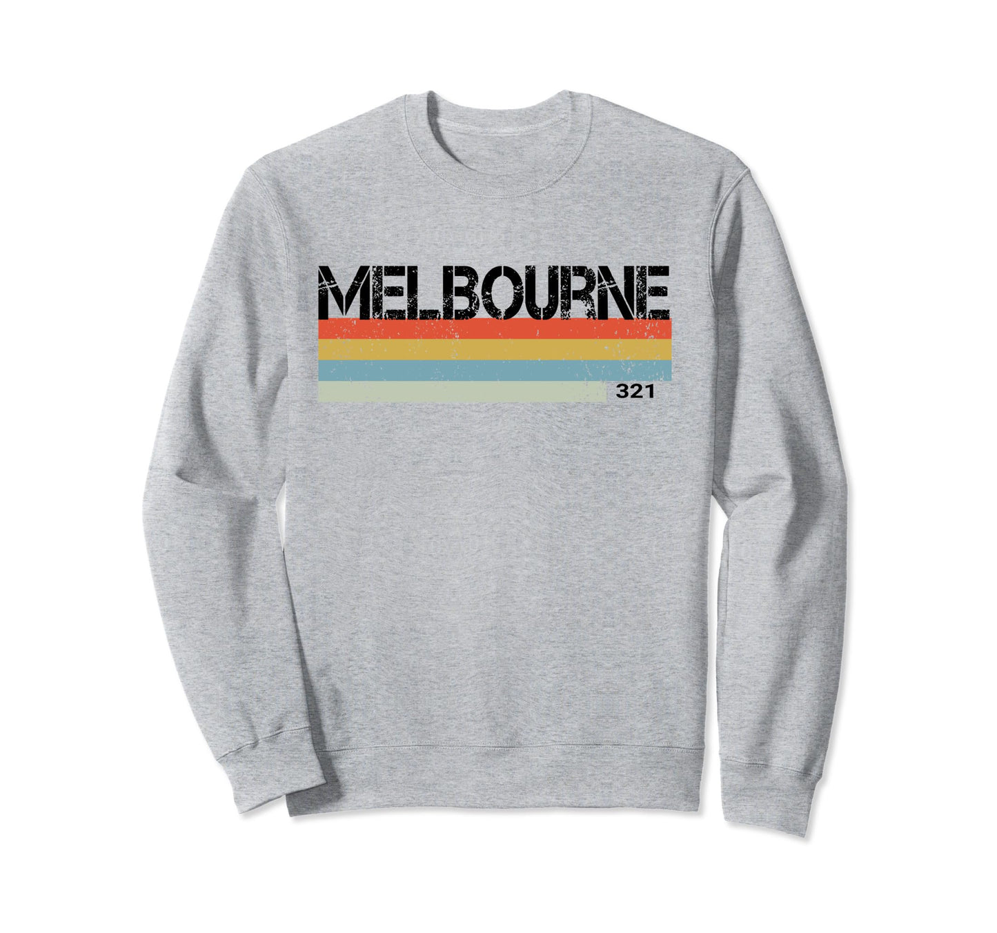 Melbourne Fl Stripes Sweatshirt - Aesthetic Graphic for Adults - T-Shirt, Sweatshirt, Hoodie