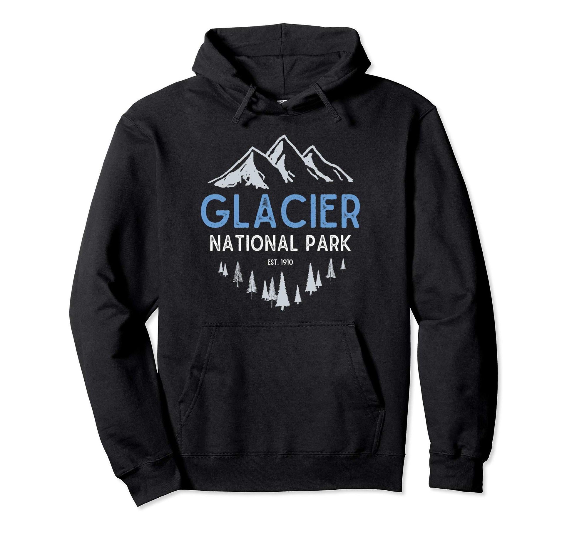 Glacier National Park Mt Mountain Hoodie - Trendy Graphic for Adults - T-Shirt, Sweatshirt, Hoodie
