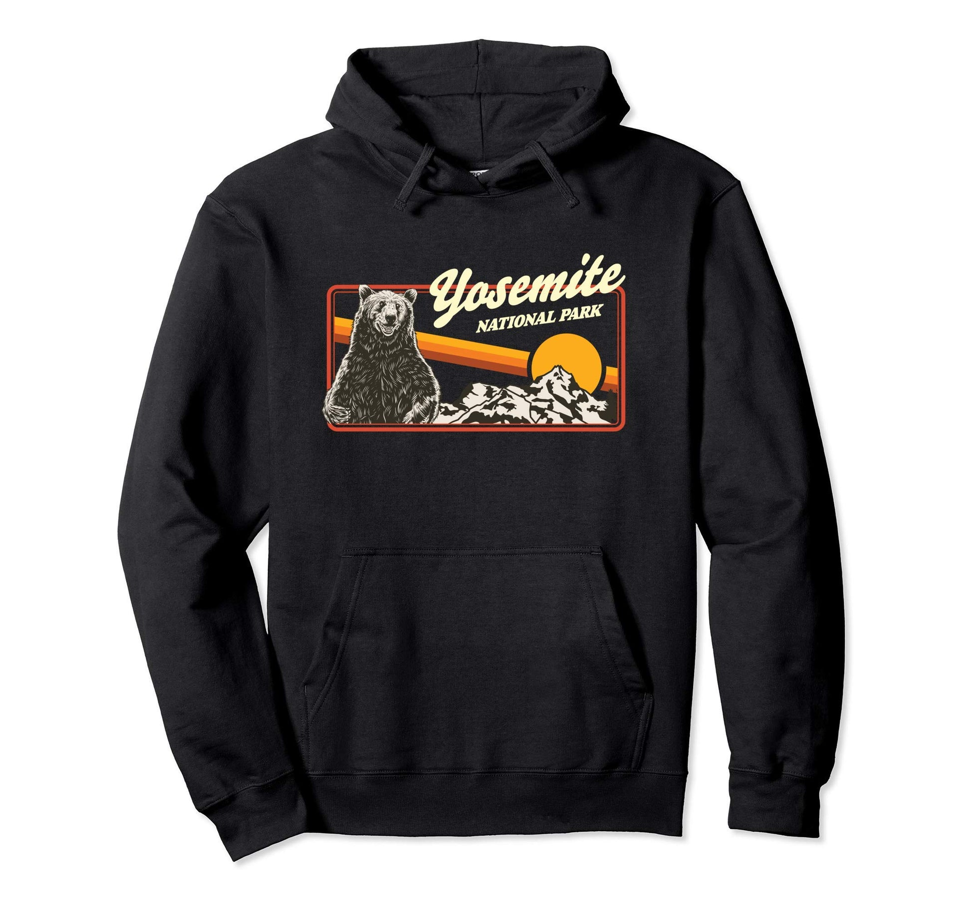 Yosemite National Park Bear Hoodie - Unique Graphic Men Women - T-Shirt, Sweatshirt, Hoodie