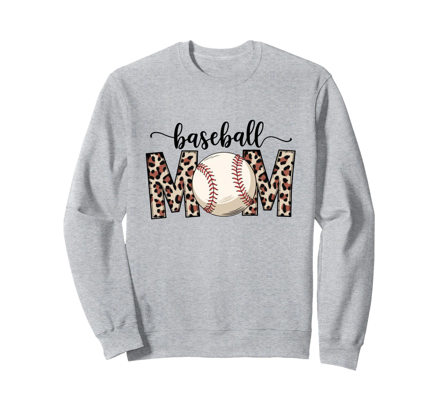 Leopard American Baseball Mom Sweatshirt - Fun Novelty Design Men Women - T-Shirt, Sweatshirt, Hoodie